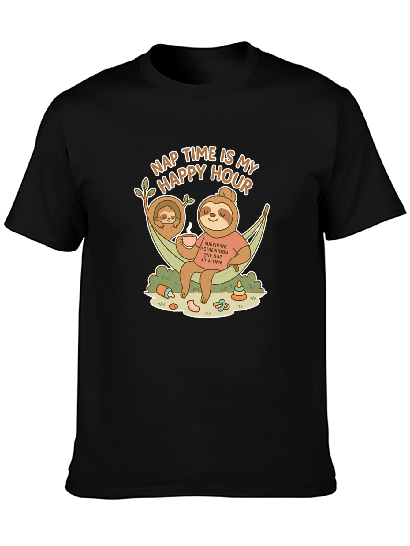 Nap Time is My Happy Hour Sloth T-Shirt