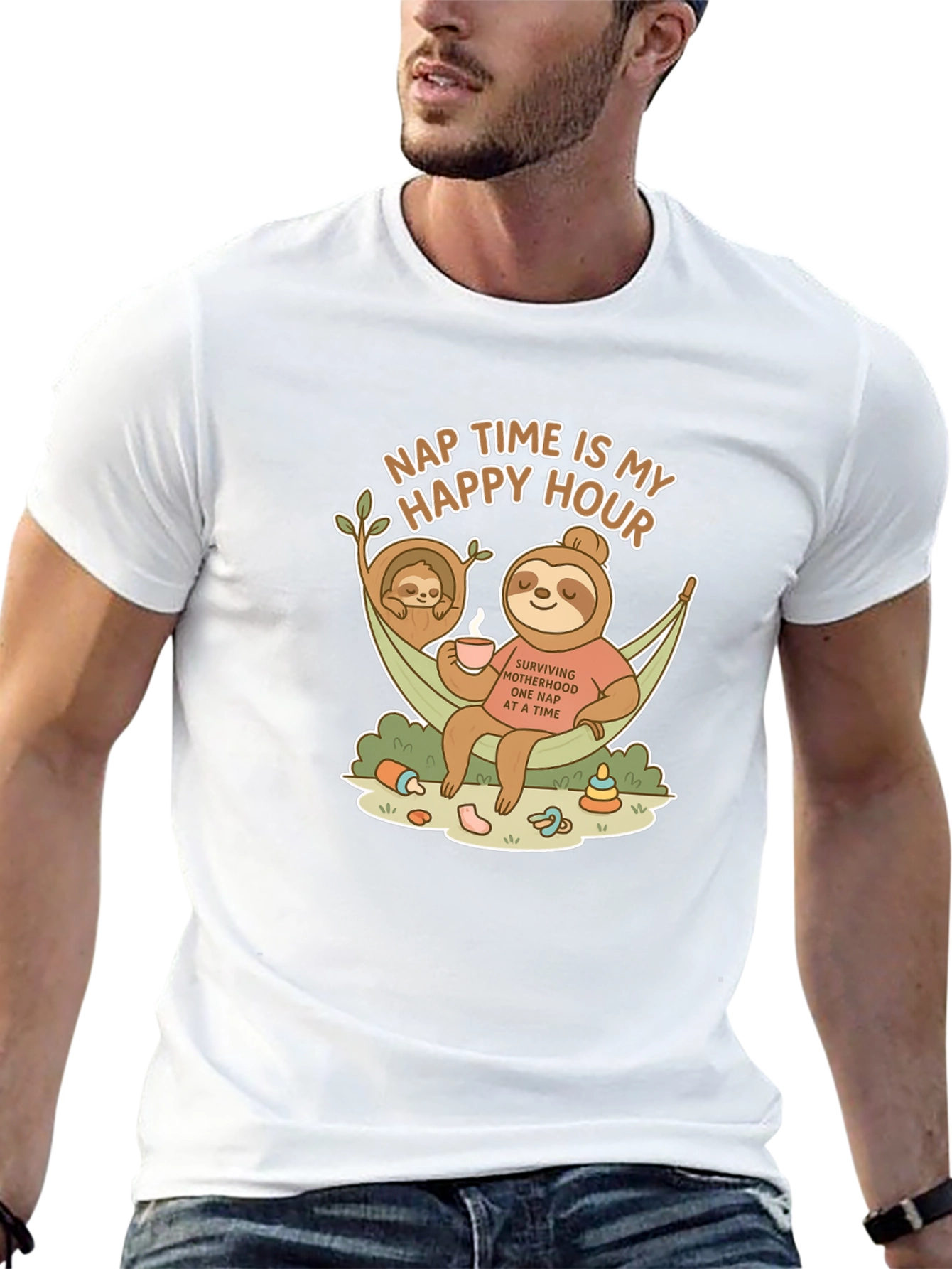 Nap Time is My Happy Hour Sloth T-Shirt