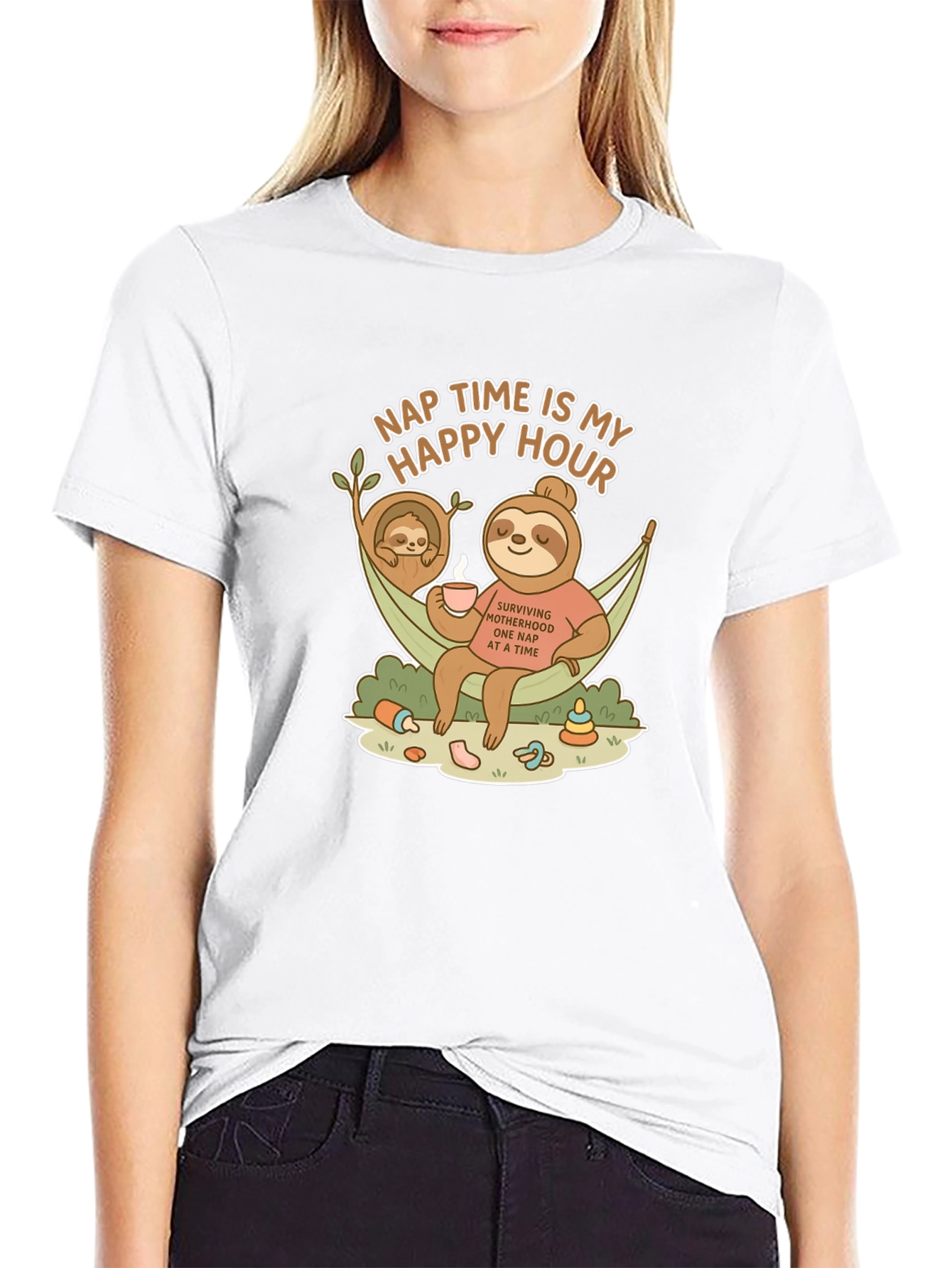 Nap Time is My Happy Hour Sloth T-Shirt