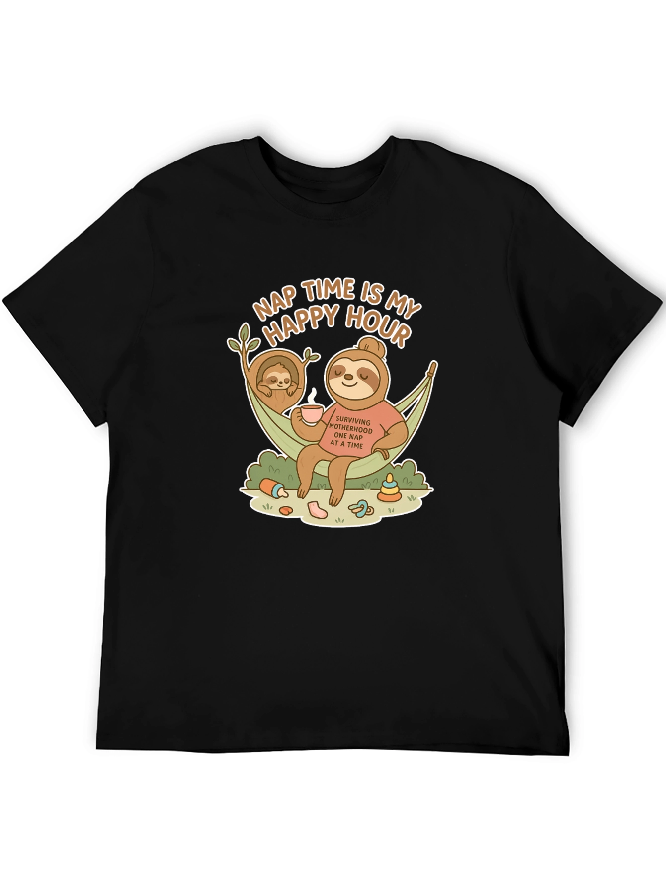 Nap Time is My Happy Hour Sloth T-Shirt