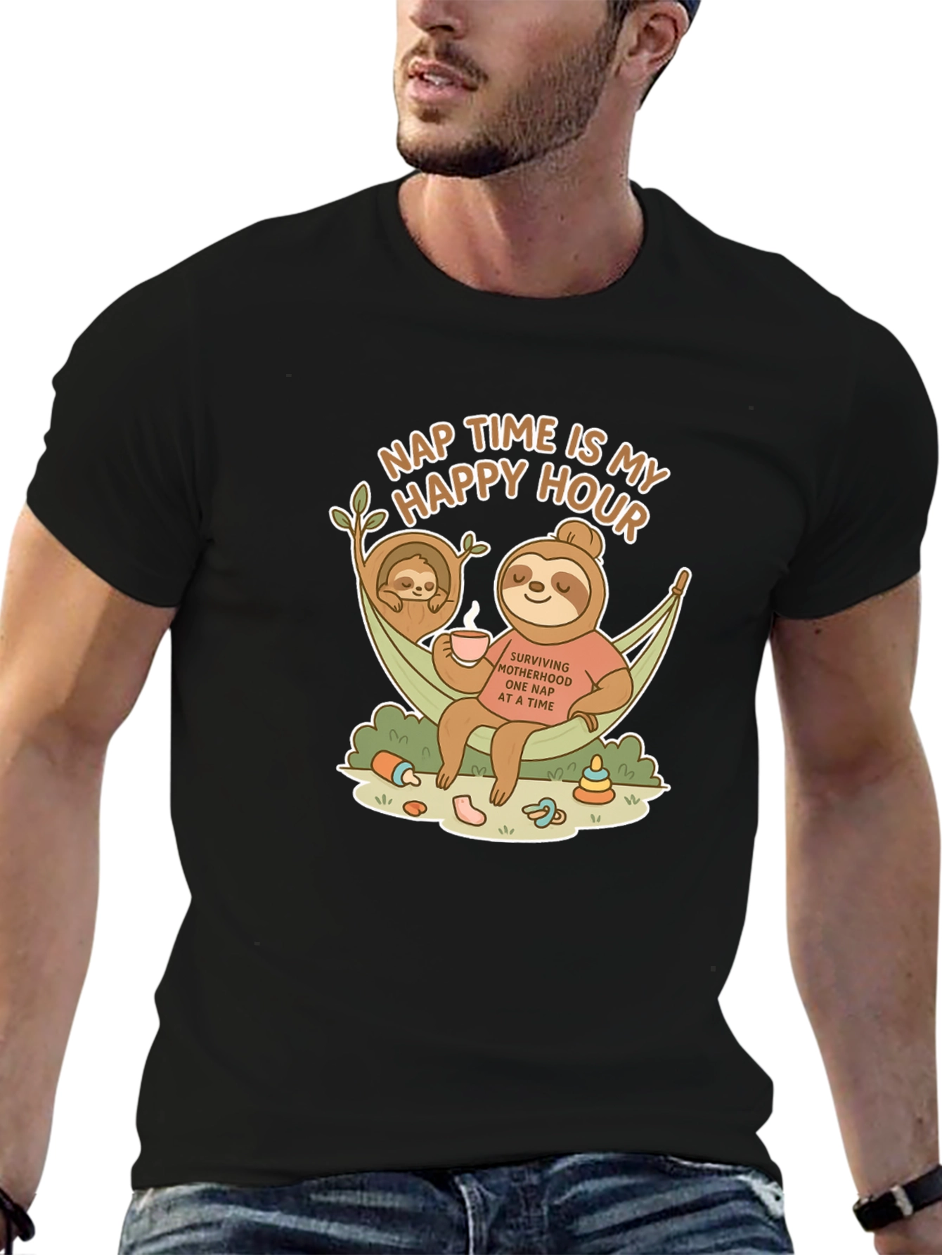 Nap Time is My Happy Hour Sloth T-Shirt