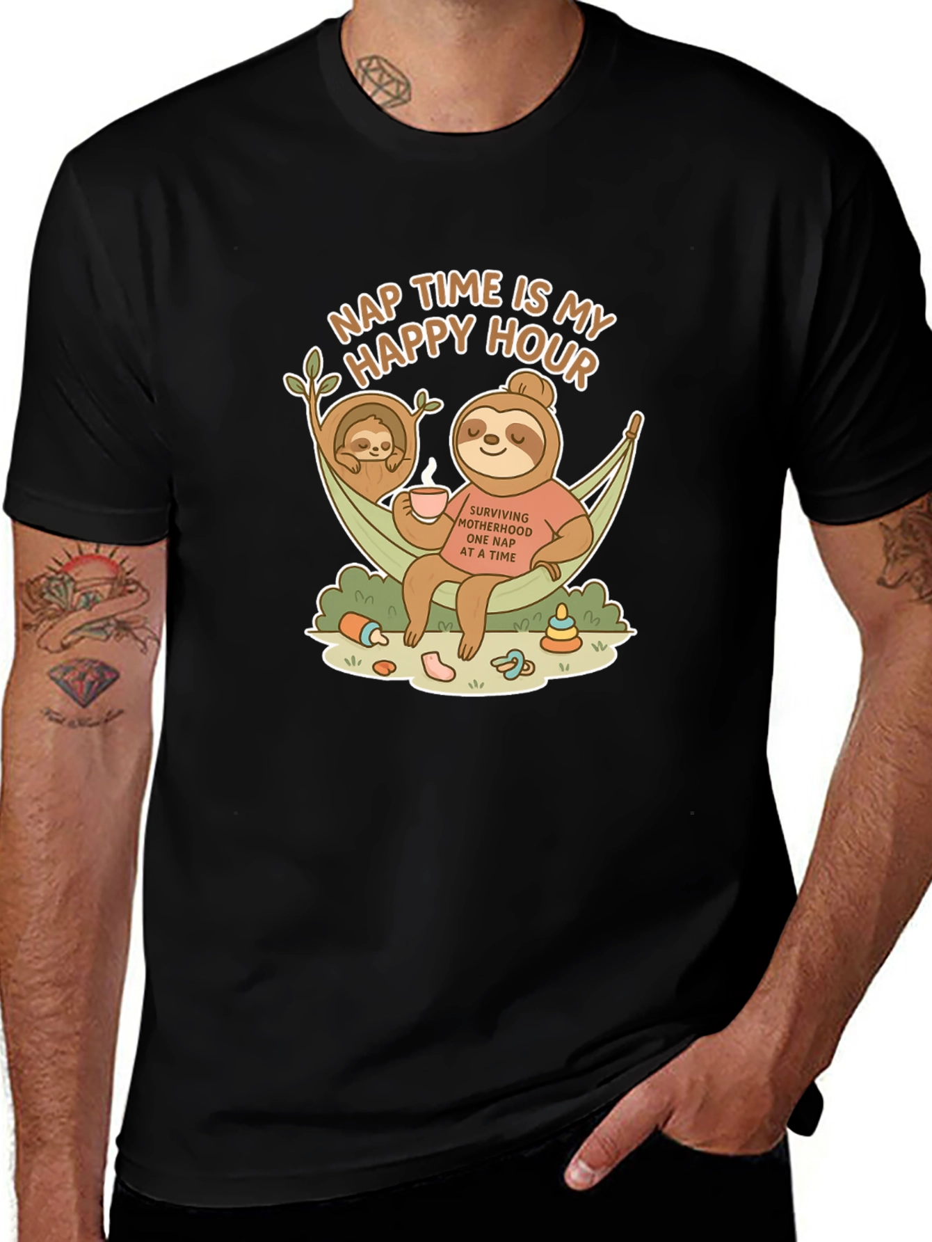 Nap Time is My Happy Hour Sloth T-Shirt