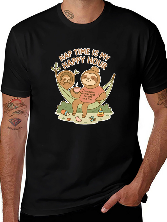Nap Time is My Happy Hour Sloth T-Shirt