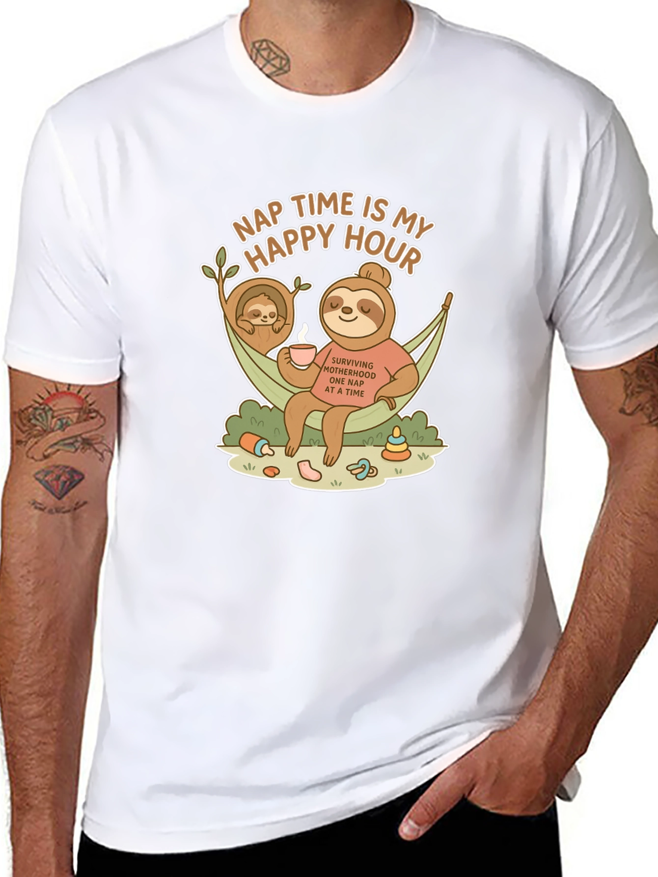 Nap Time is My Happy Hour Sloth T-Shirt