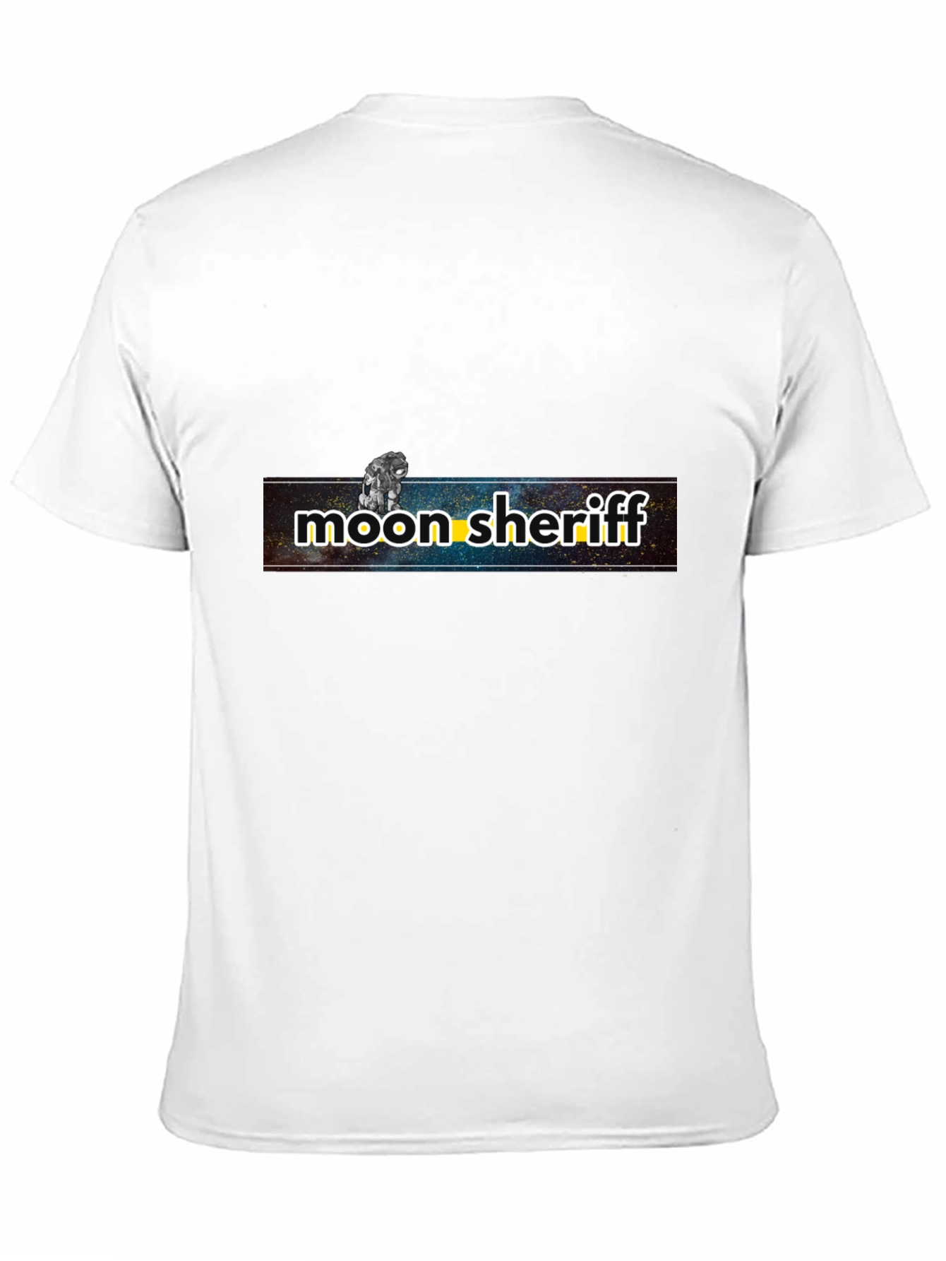 Moon Sheriff Graphic T-Shirt - Black Cotton Blend