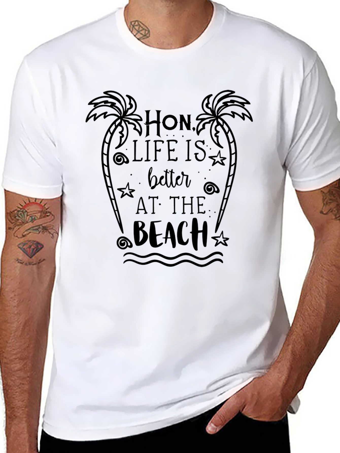 Hon Life is Better at the Beach Black T-Shirt