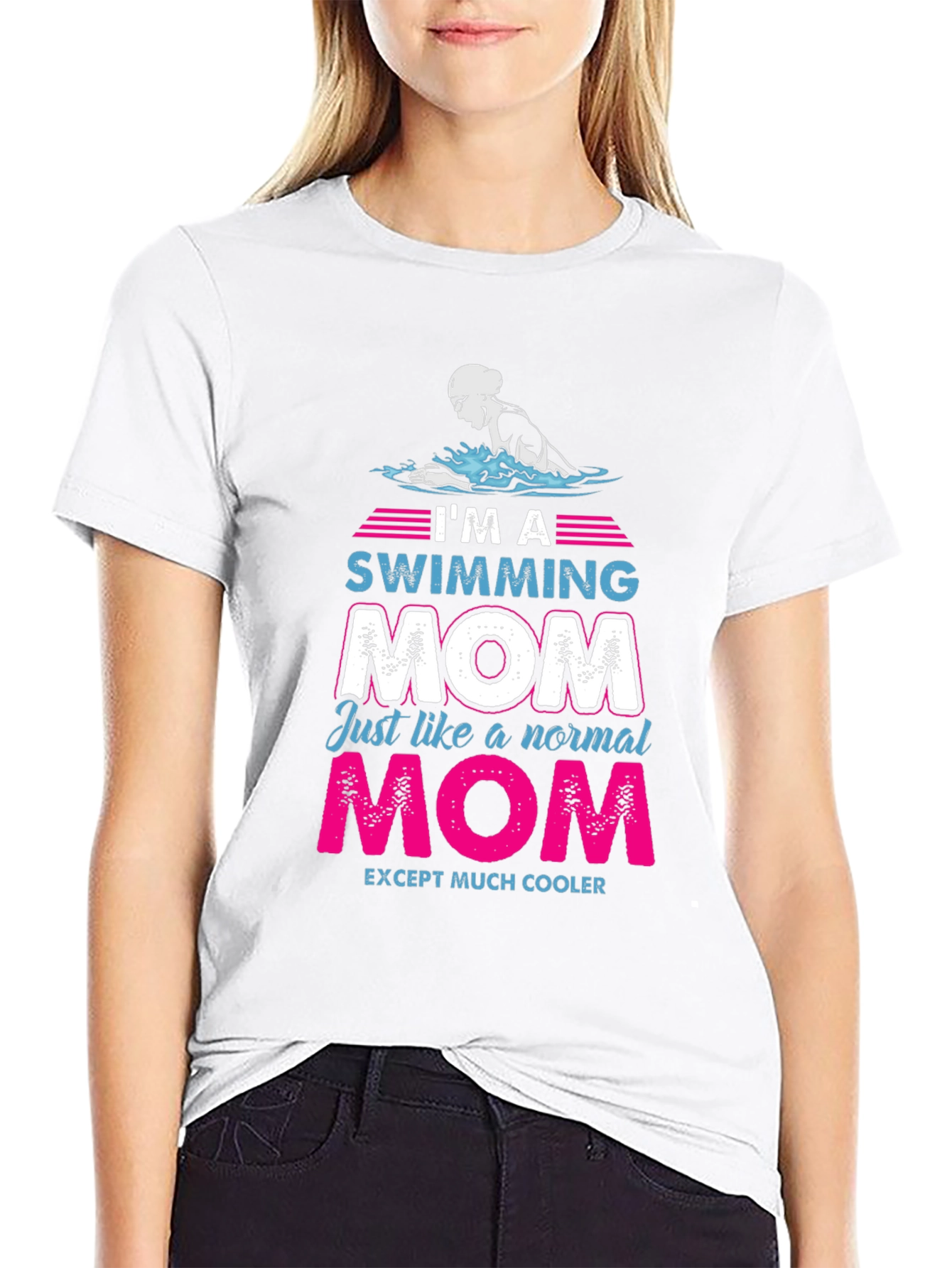 Swimming Mom Graphic T-Shirt - Cool Mom Edition