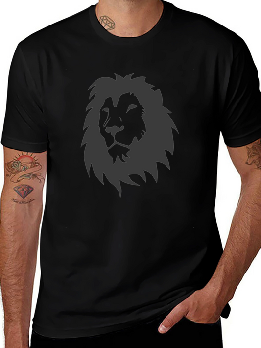 Lion Graphic Tee - Black T-Shirt for Men