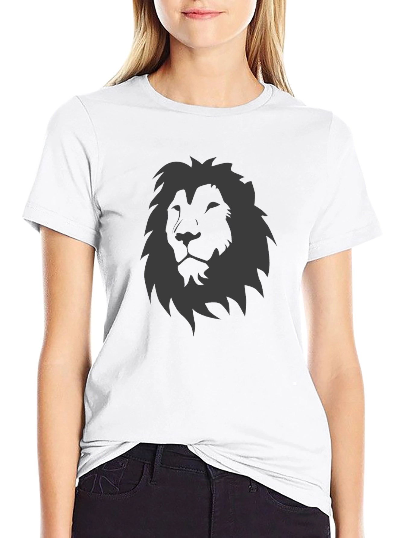 Lion Graphic Tee - Black T-Shirt for Men