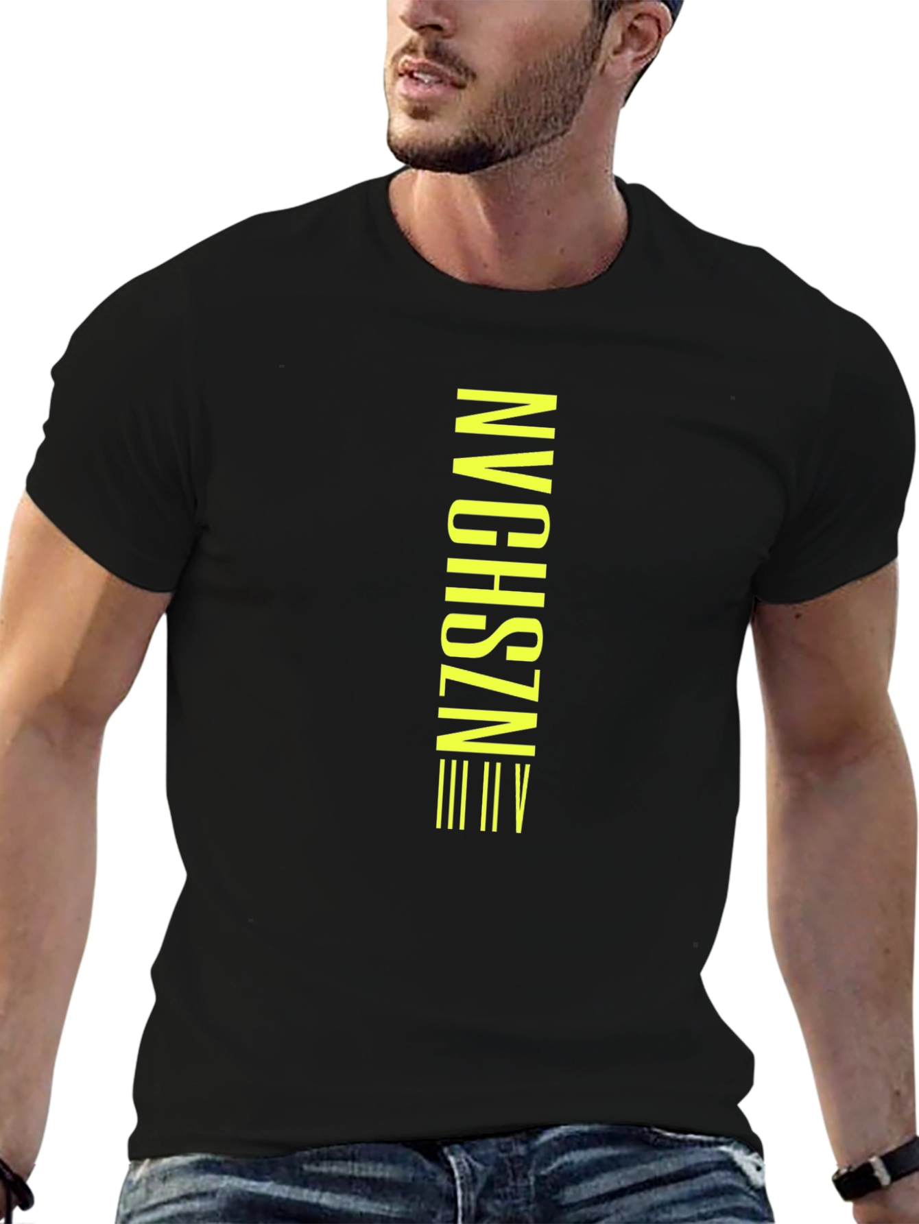 Modern Black Graphic Tee