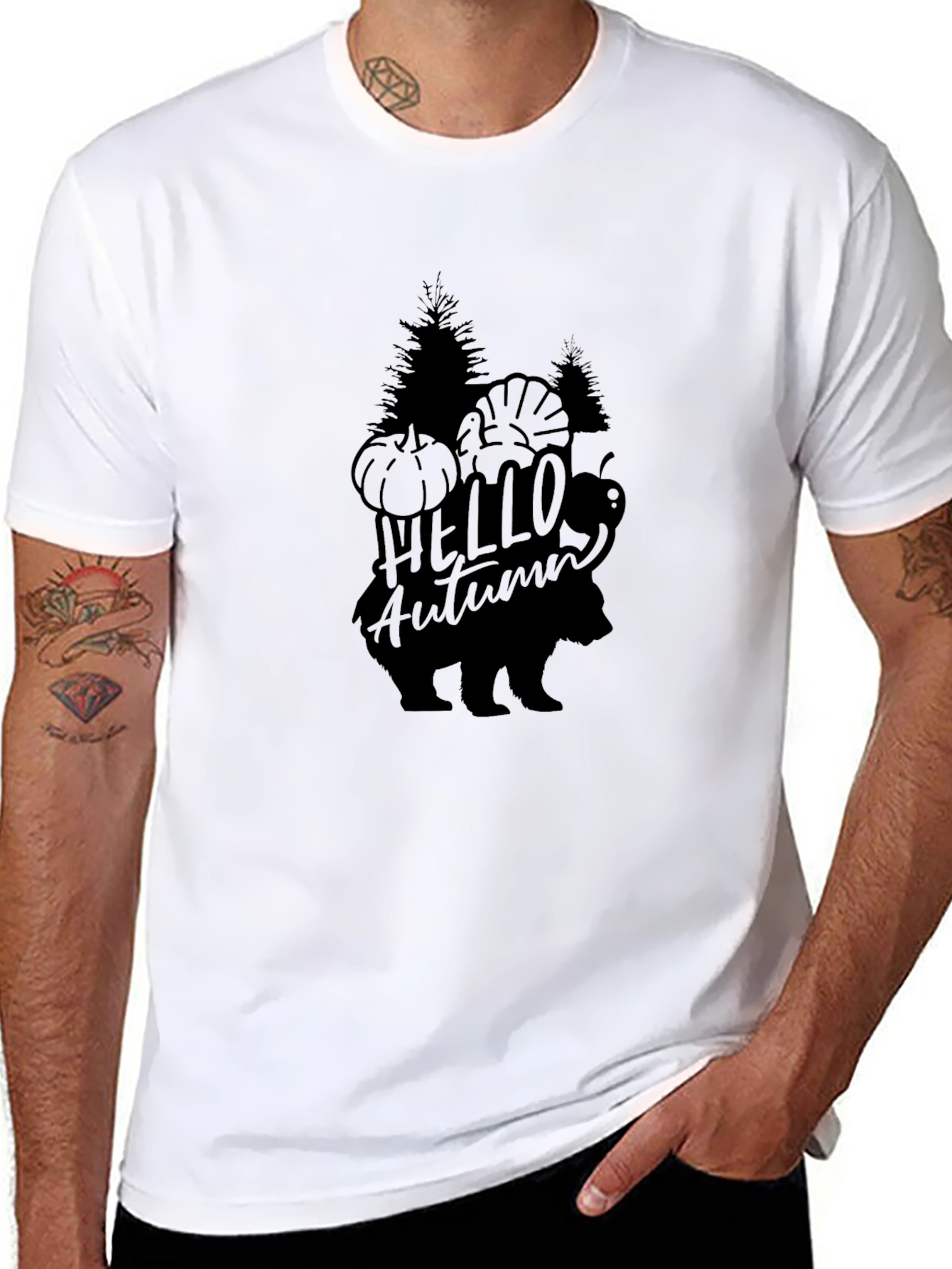 Hello Autumn Bear Graphic Tee