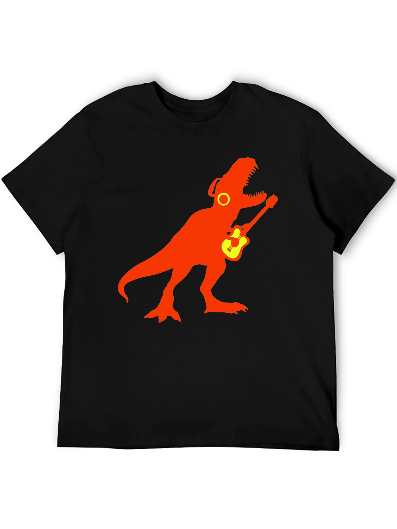 Dinosaur Rock Guitar T-Shirt - Black