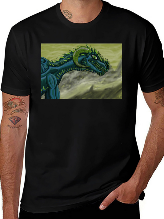 Dragon Graphic T-Shirt - Black Cotton Tee