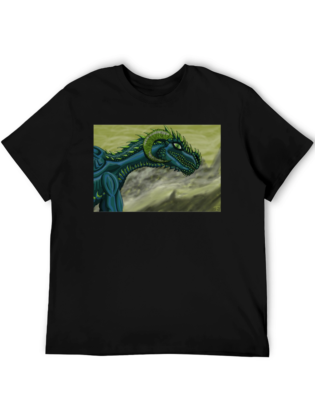 Dragon Graphic T-Shirt - Black Cotton Tee