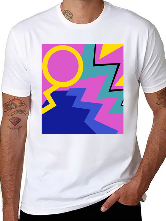 Retro 90s Geometric T-Shirt - Bold Style