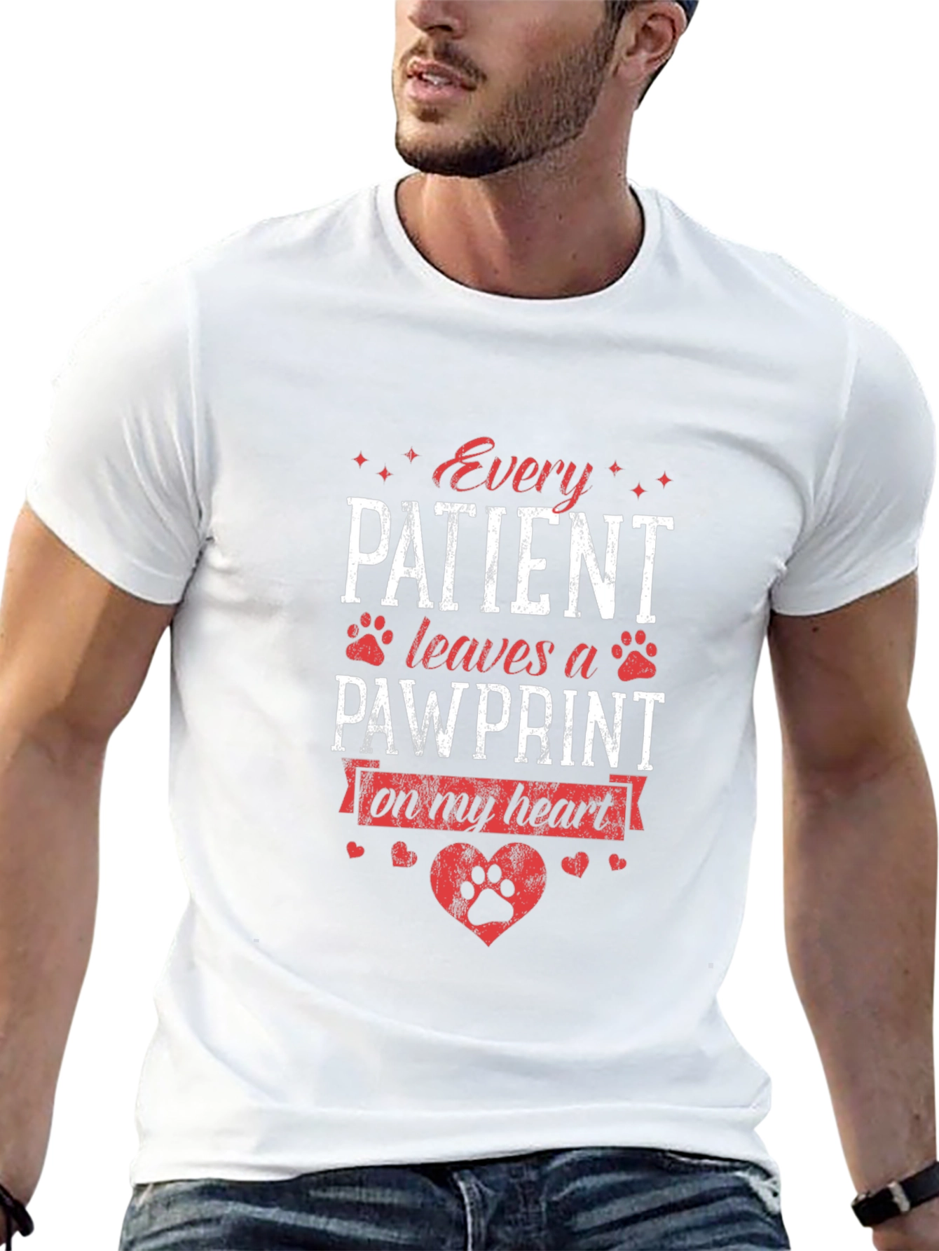 Every Patient Leaves a Pawprint Black T-Shirt