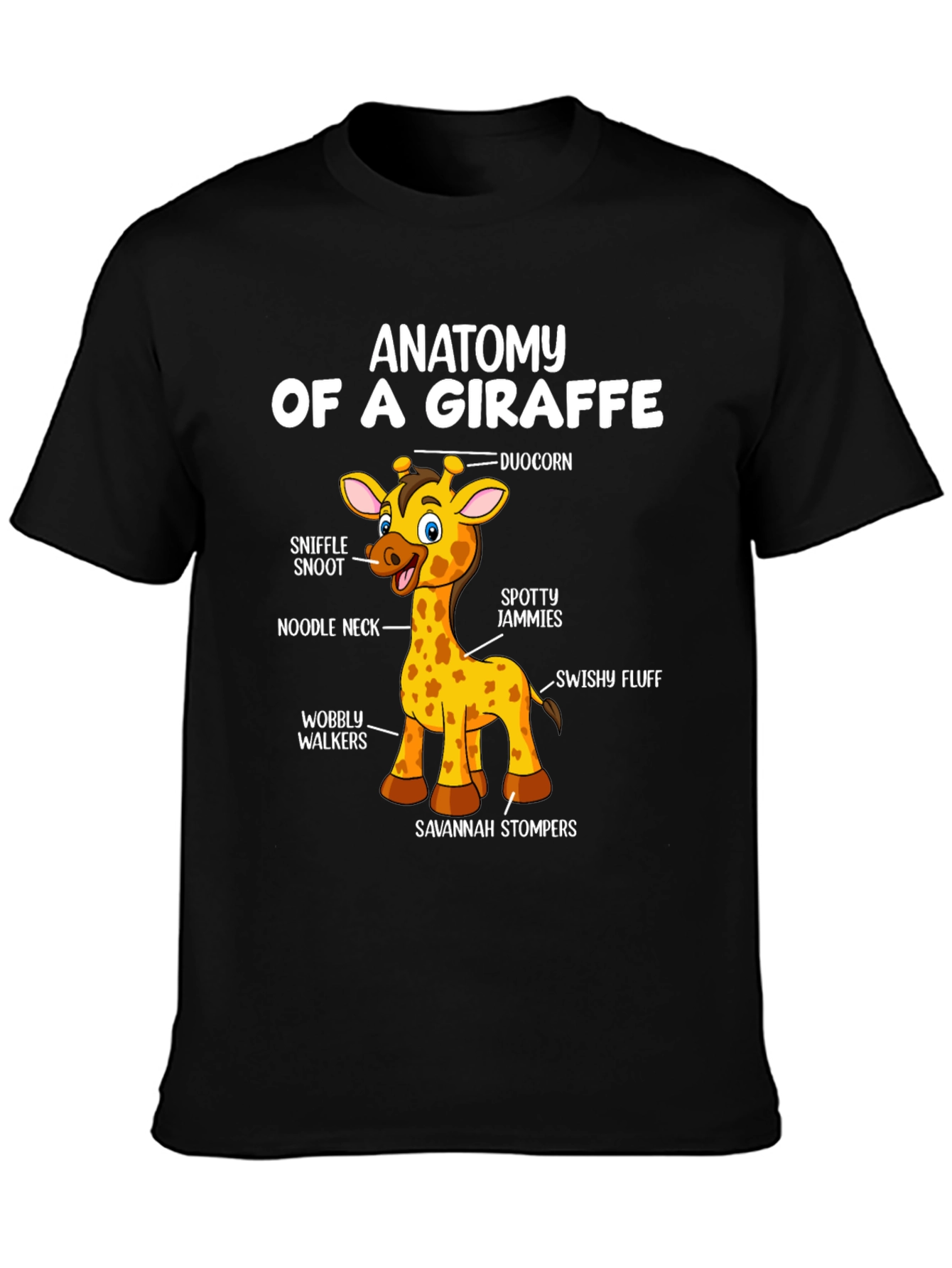 Anatomy of a Giraffe T-Shirt Funny Graphic Tee