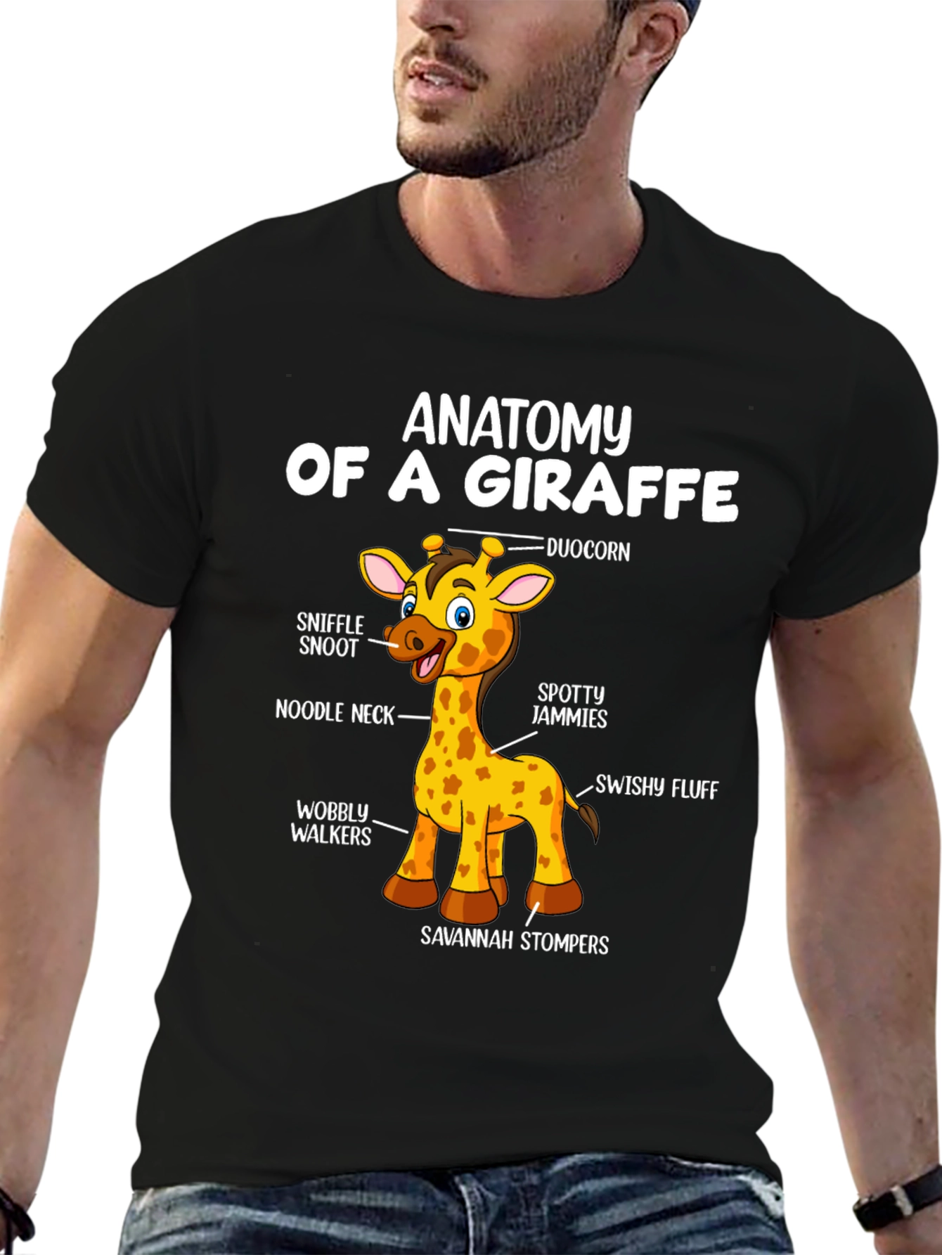 Anatomy of a Giraffe T-Shirt Funny Graphic Tee
