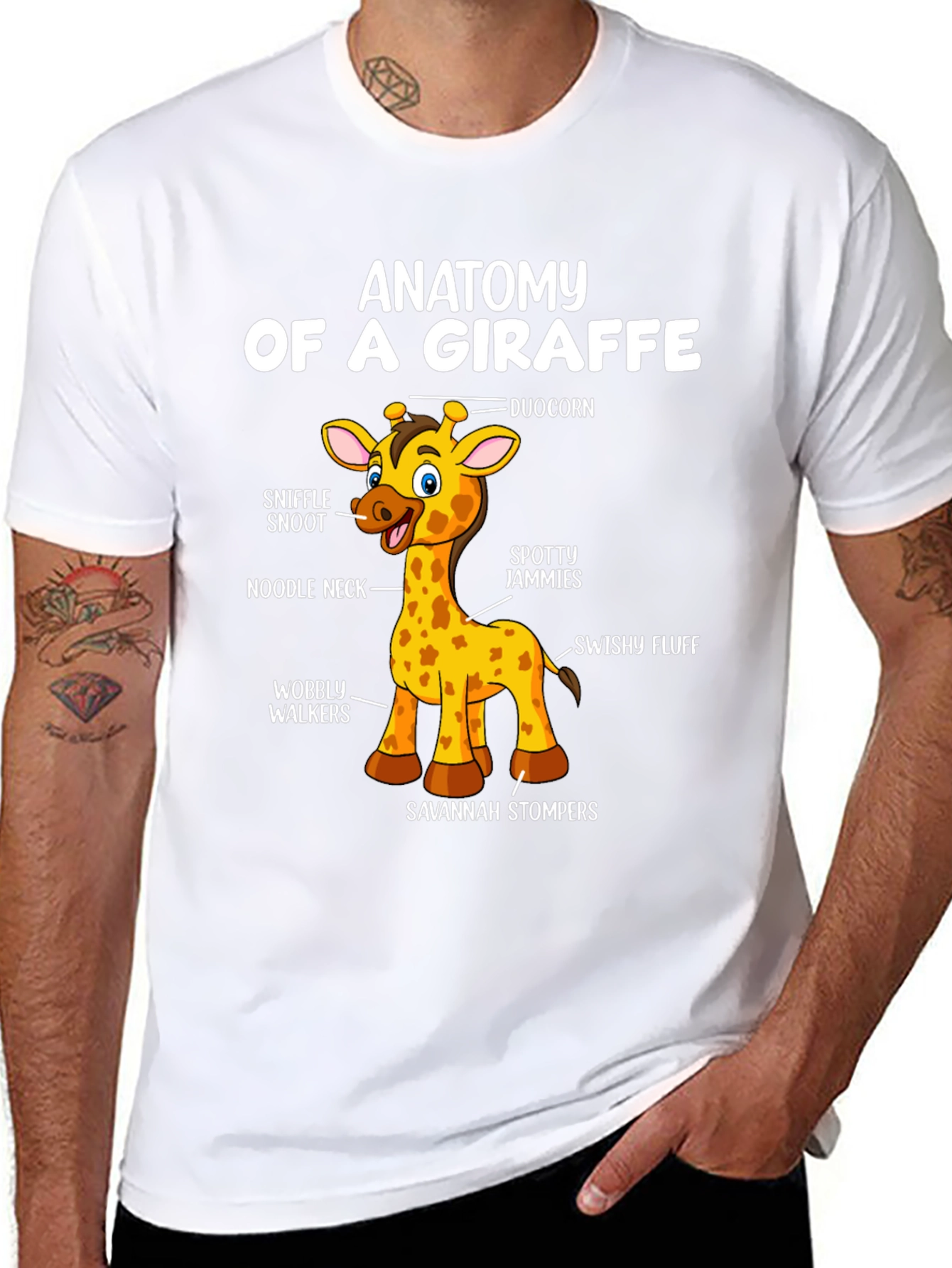Anatomy of a Giraffe T-Shirt Funny Graphic Tee