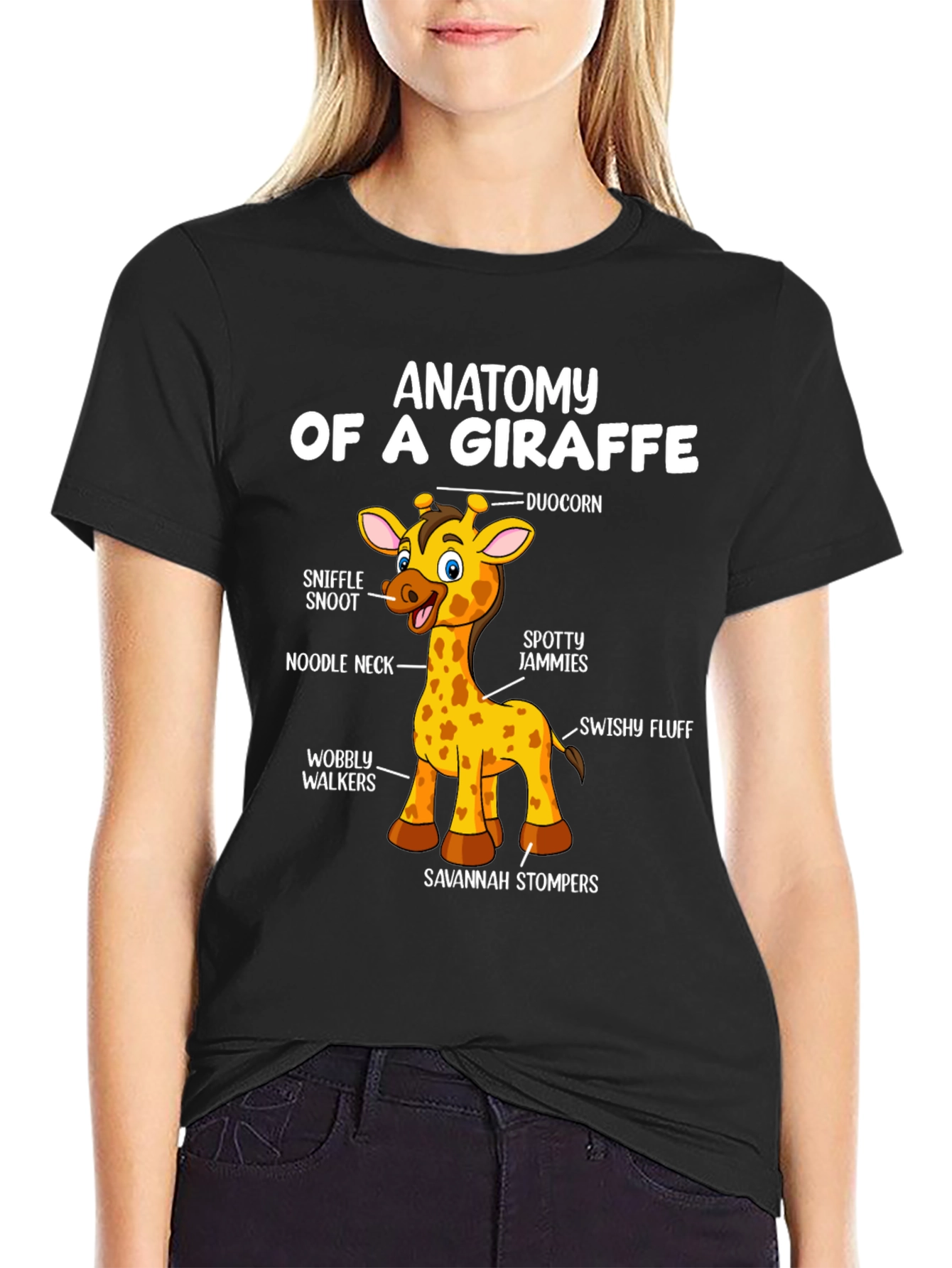 Anatomy of a Giraffe T-Shirt Funny Graphic Tee