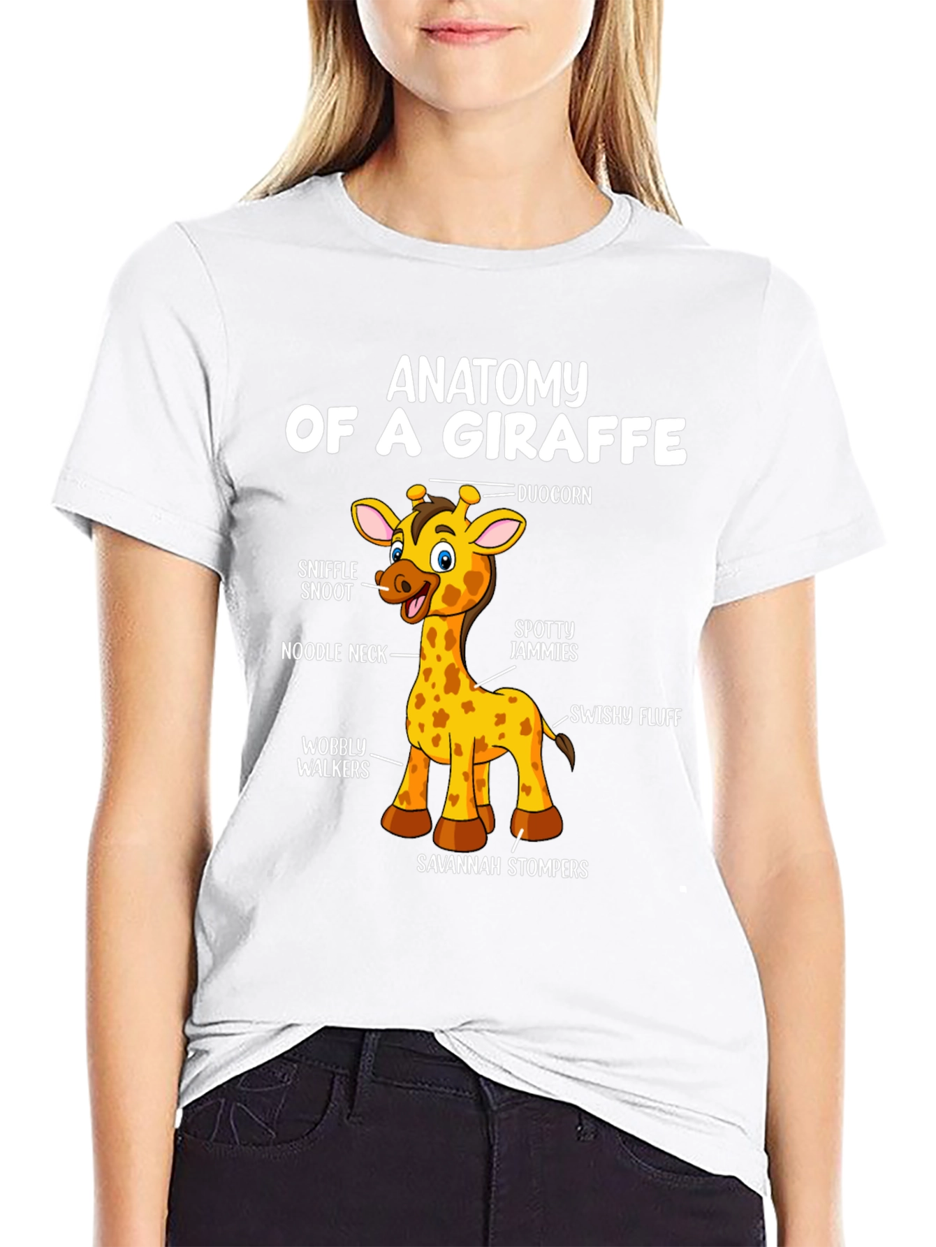 Anatomy of a Giraffe T-Shirt Funny Graphic Tee
