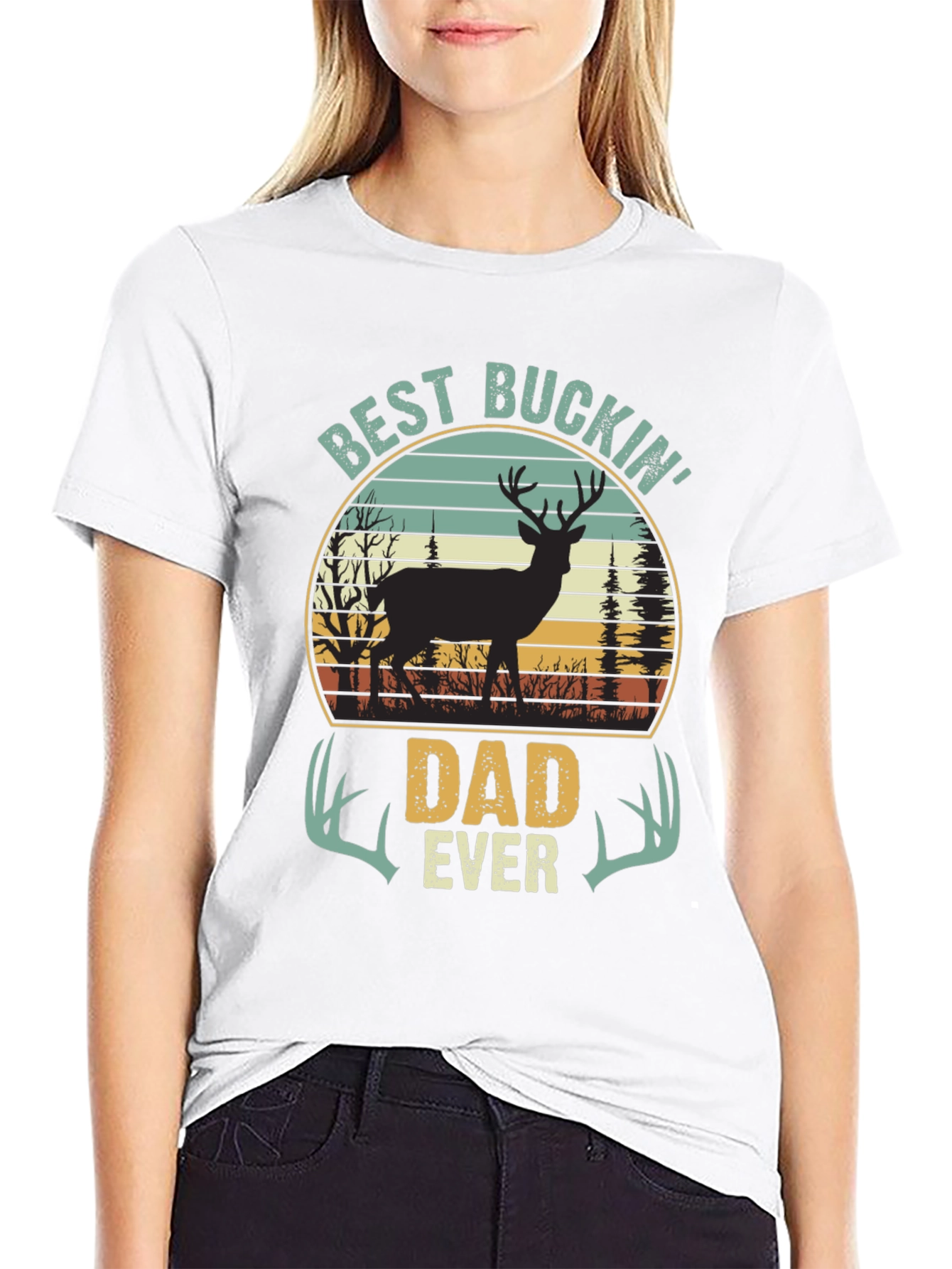 Best Buckin Dad Ever T-Shirt - Hunting Dad Tee