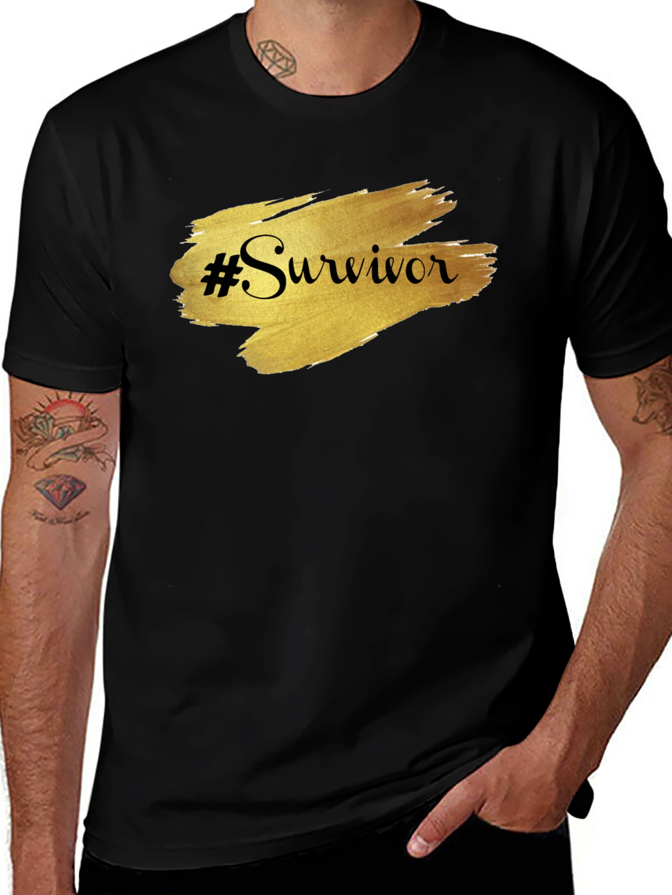 Survivor Graphic Tee - Black Unisex T-Shirt