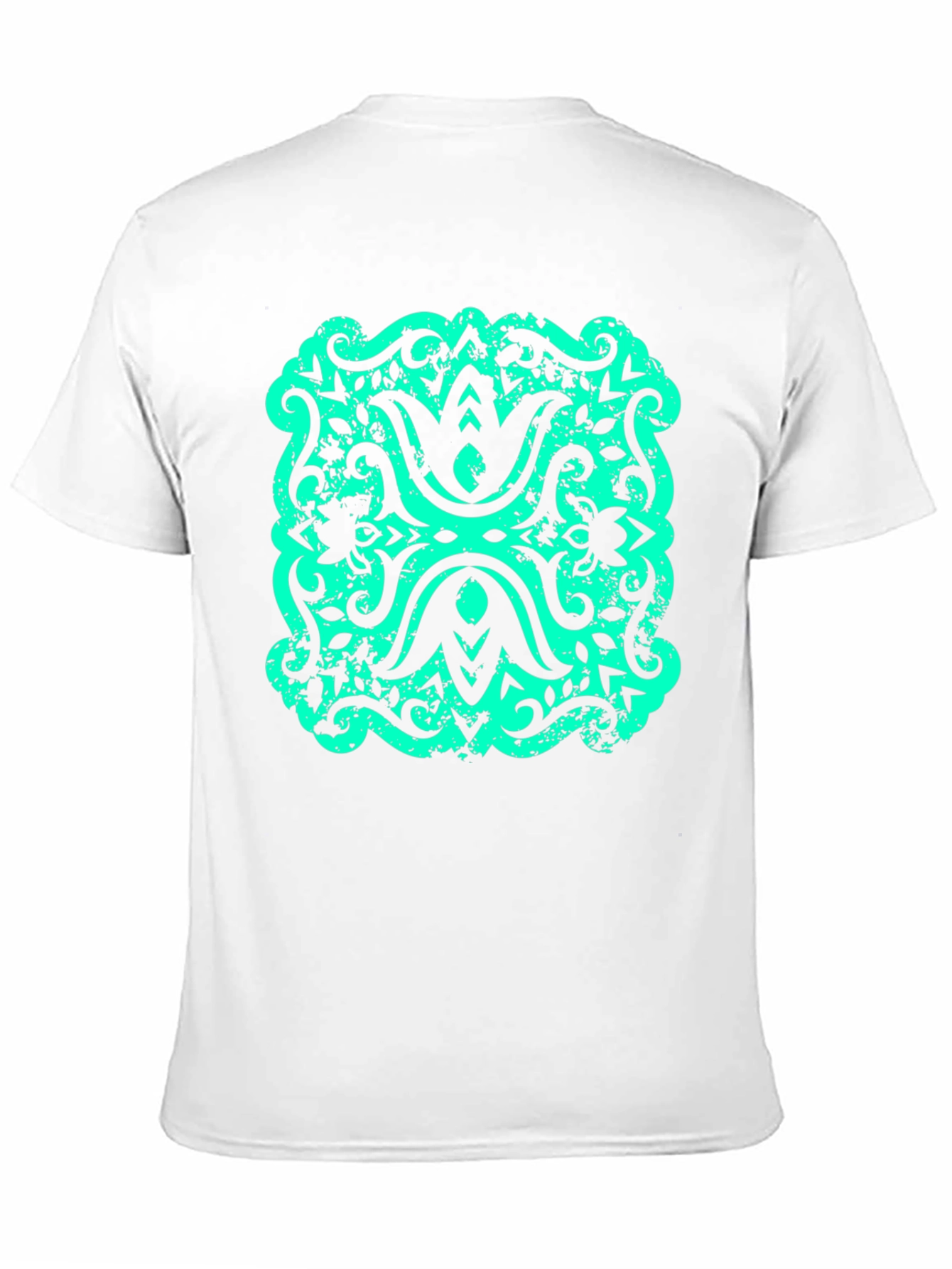 Modern Graphic T-Shirt - Black with Teal Design
