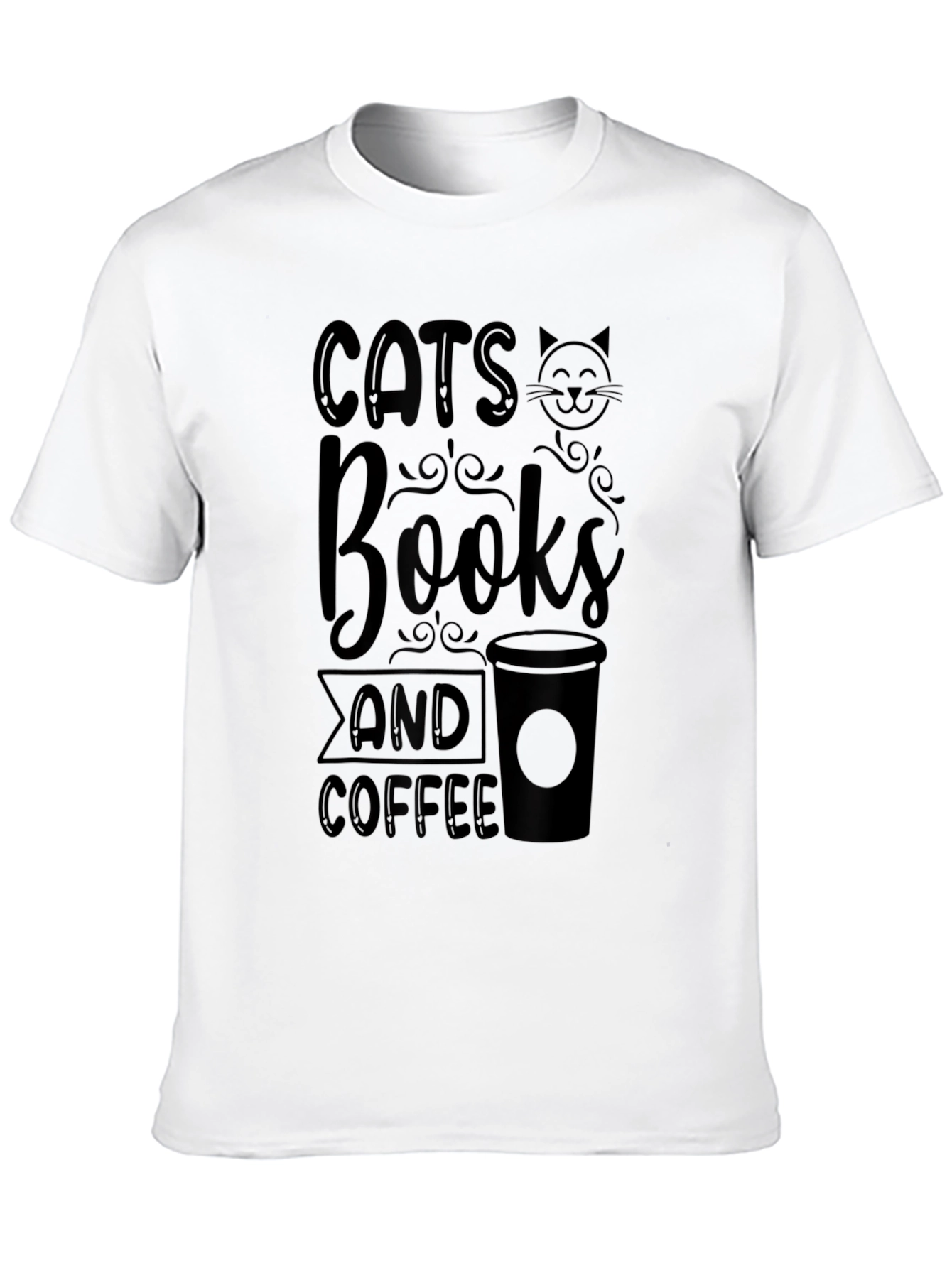 Cats Books Coffee T-Shirt