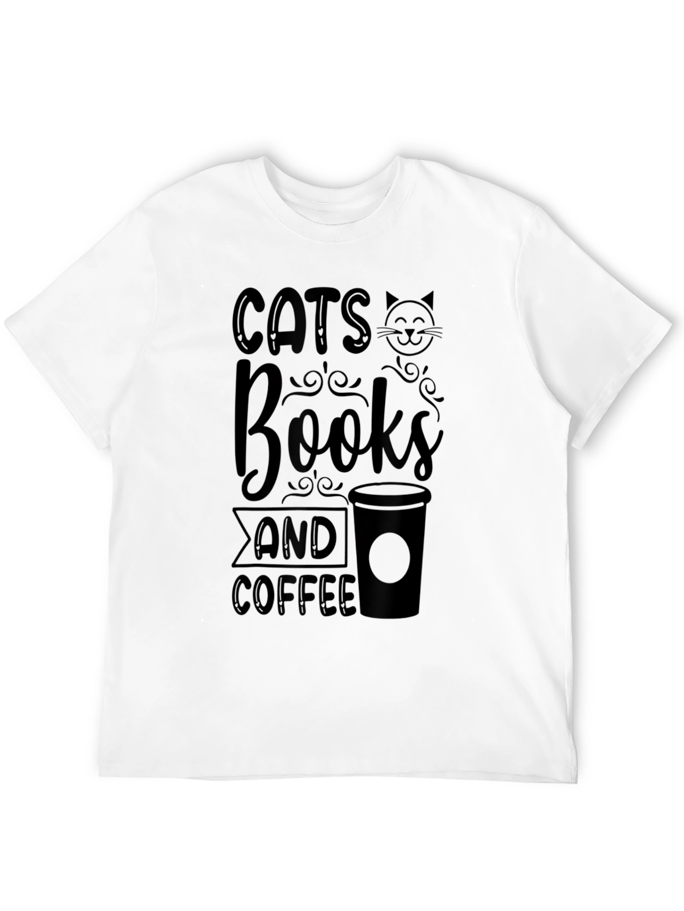 Cats Books Coffee T-Shirt