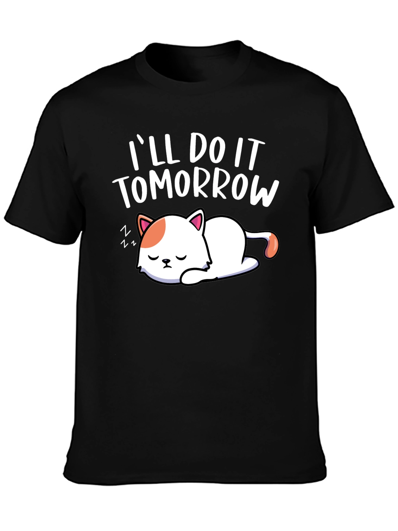 Ill Do It Tomorrow Cat Graphic Tee