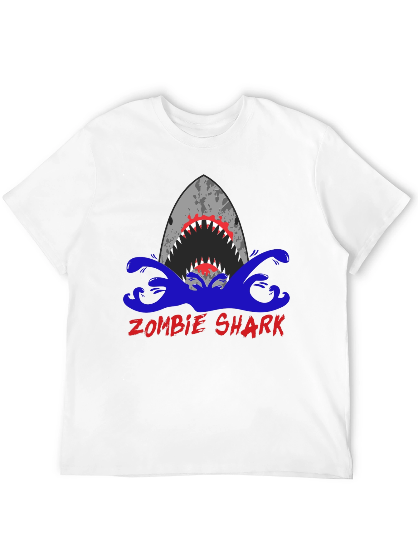 Zombie Shark Graphic Tee - Mens Black T-Shirt