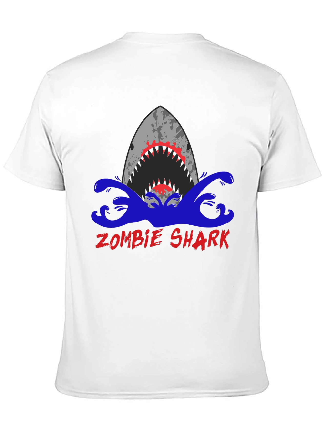 Zombie Shark Graphic Tee - Mens Black T-Shirt