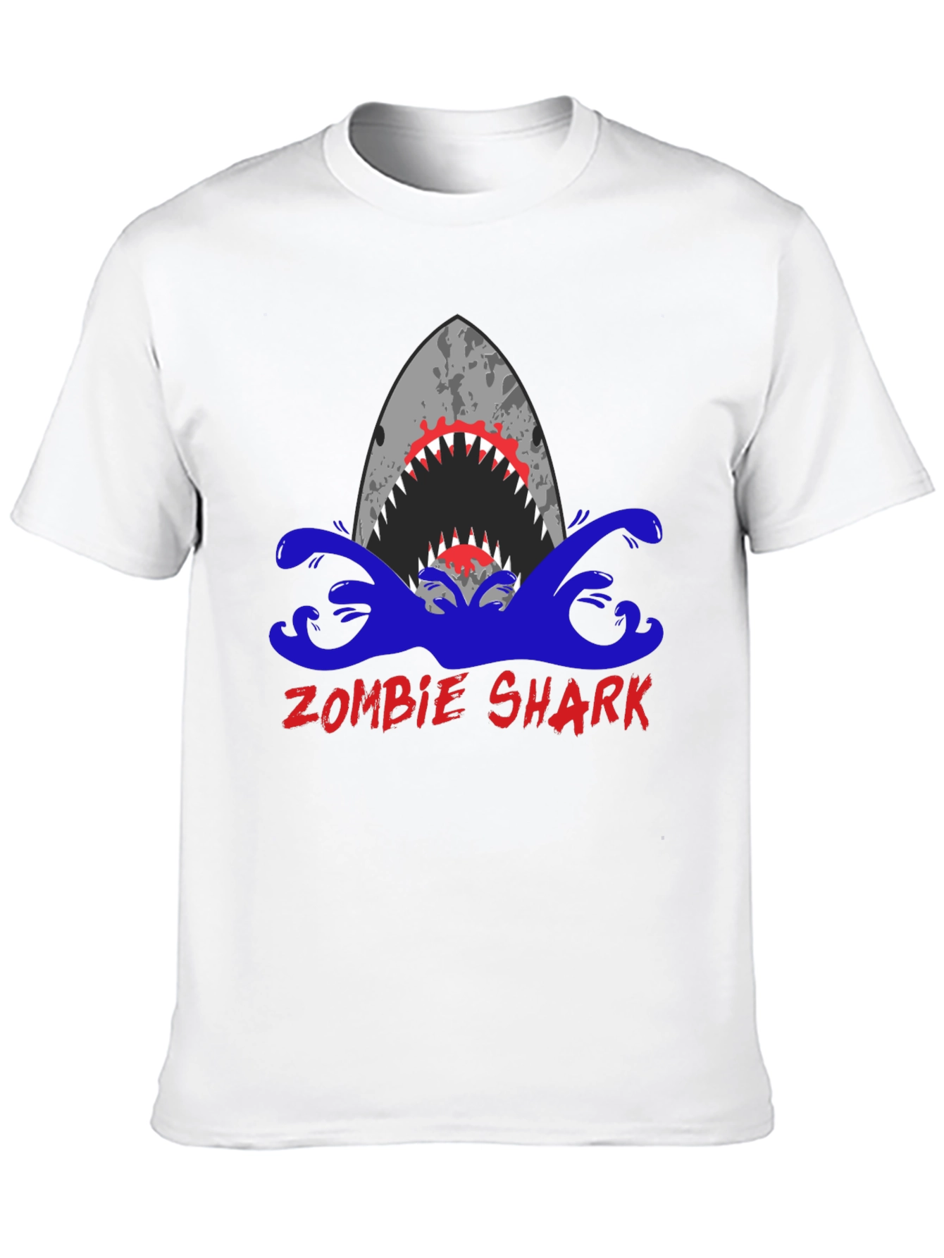 Zombie Shark Graphic Tee - Mens Black T-Shirt