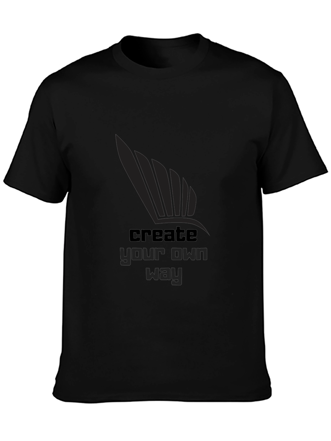 Black Create Your Own Way Graphic T-Shirt
