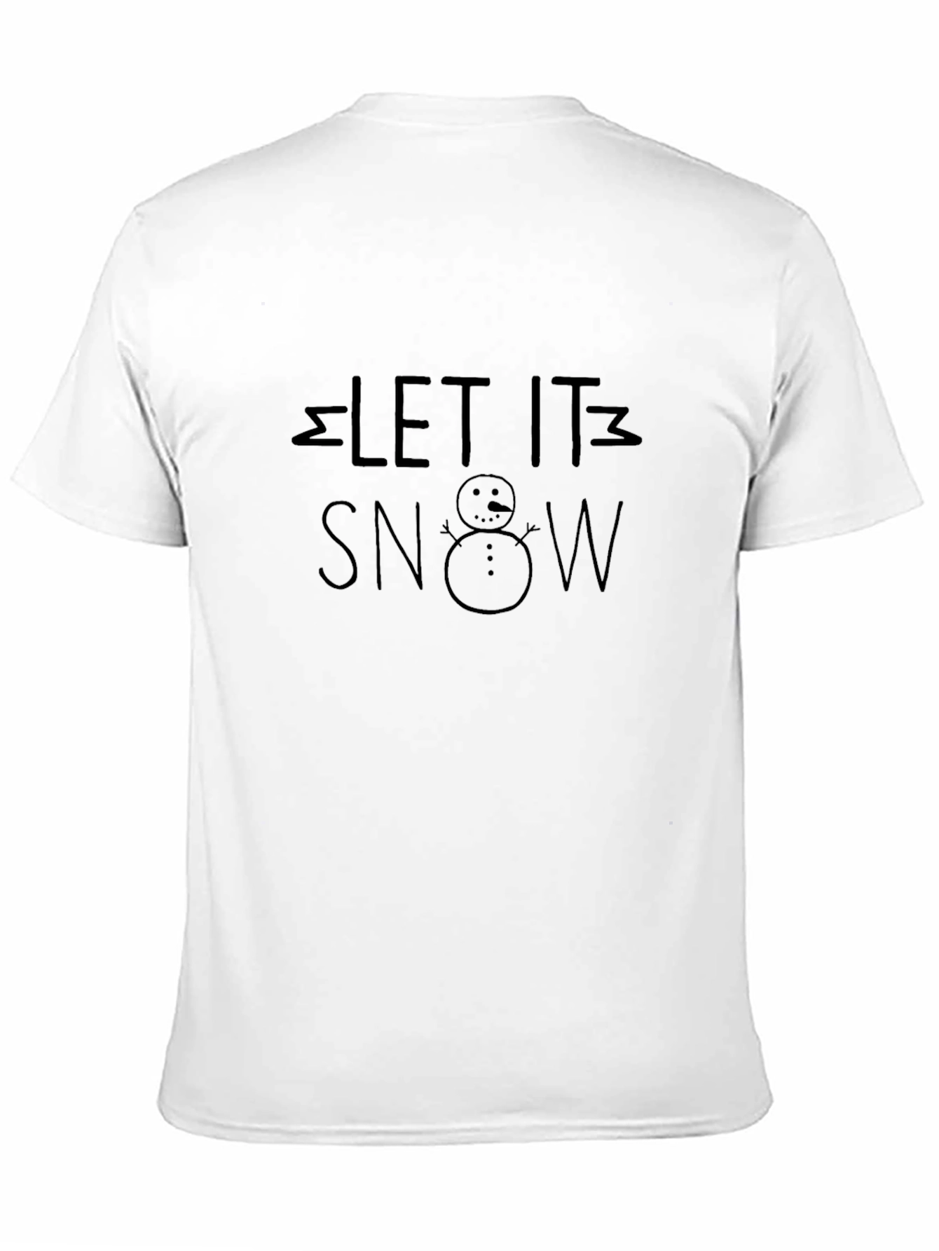 Let It Snow Black Cotton Graphic Tee