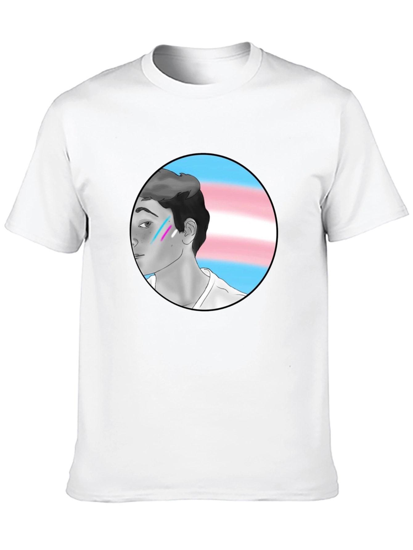 Trans Pride Graphic Tee - Black Cotton Blend