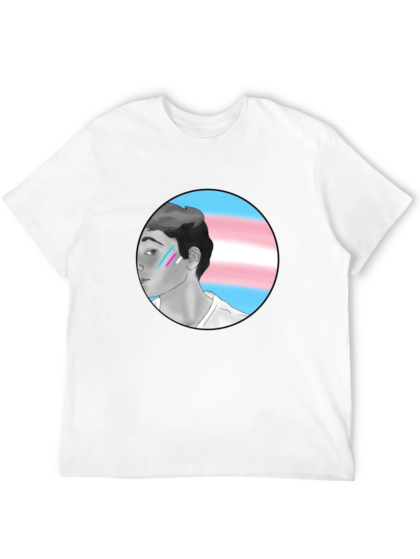 Trans Pride Graphic Tee - Black Cotton Blend