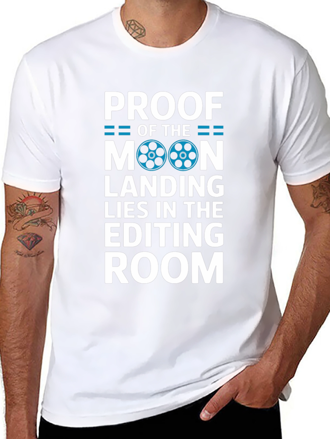 Proof Moon Landing T-Shirt - Editing Room Conspiracy Tee
