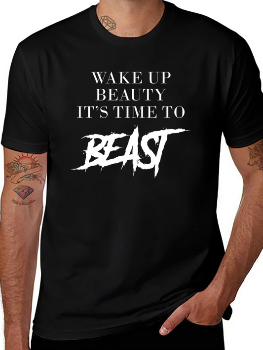 Wake Up Beauty Beast Black T-Shirt