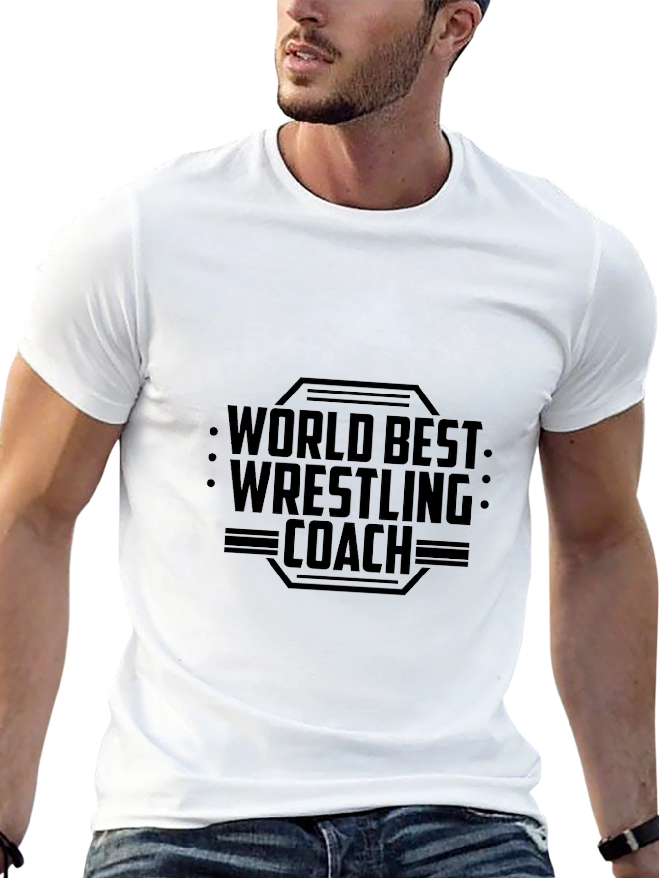 World Best Wrestling Coach Black T-Shirt