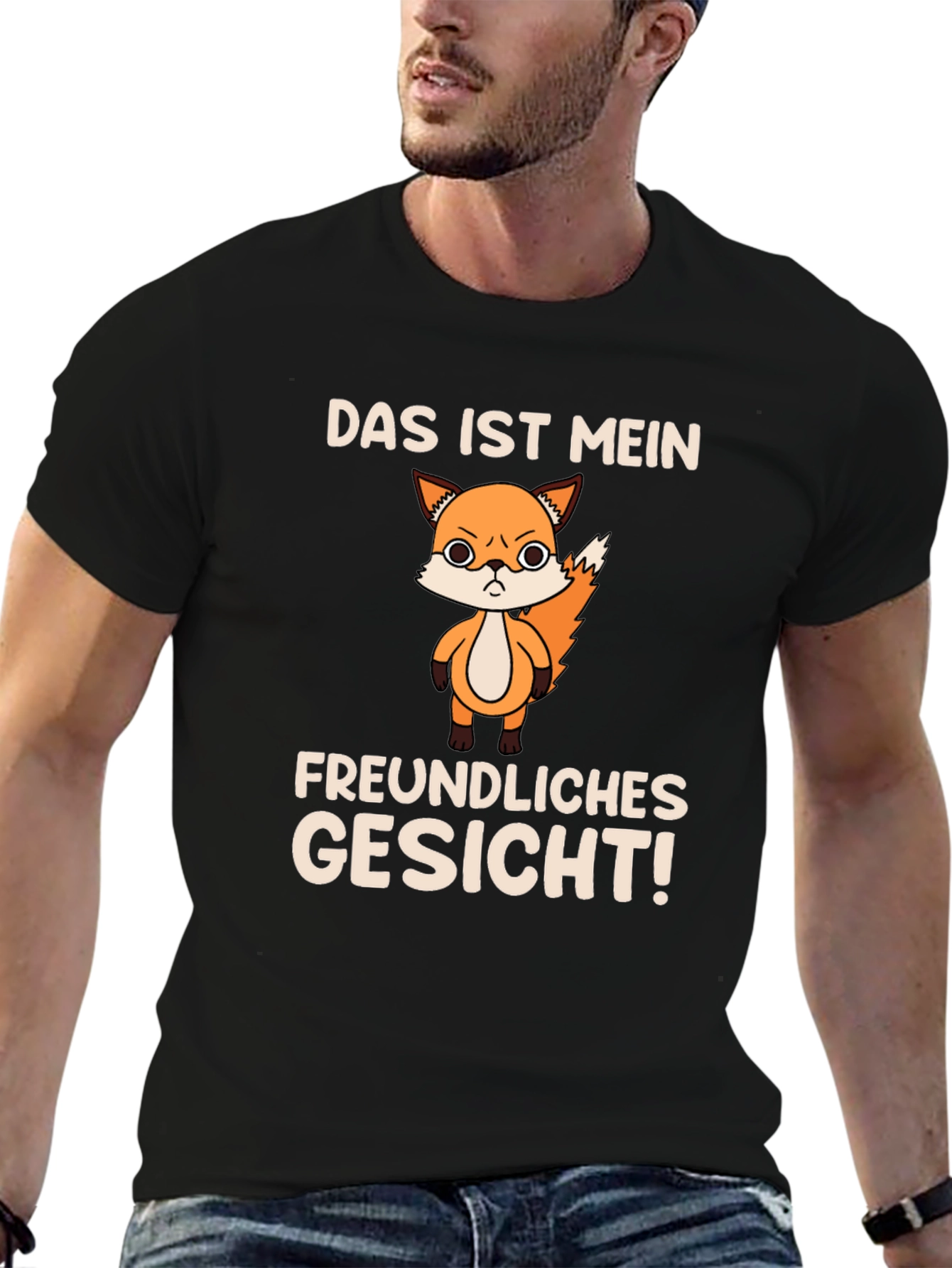 Funny Fox T-Shirt - Das Ist Mein Freundliches Gesicht!