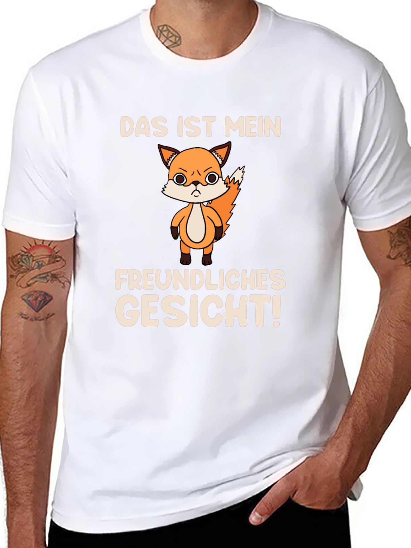 Funny Fox T-Shirt - Das Ist Mein Freundliches Gesicht!