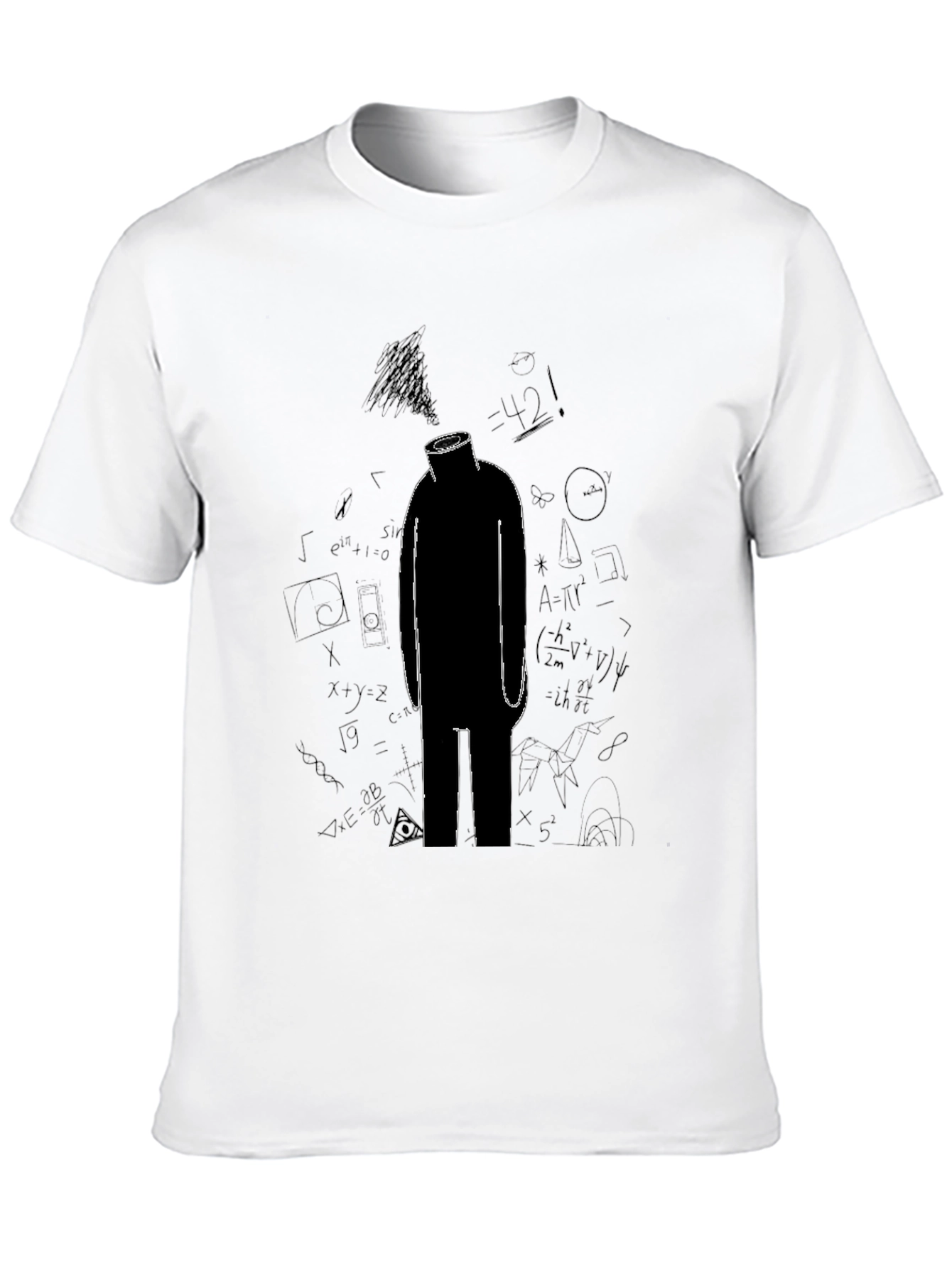 Abstract Math T-Shirt - Black Graphic Tee