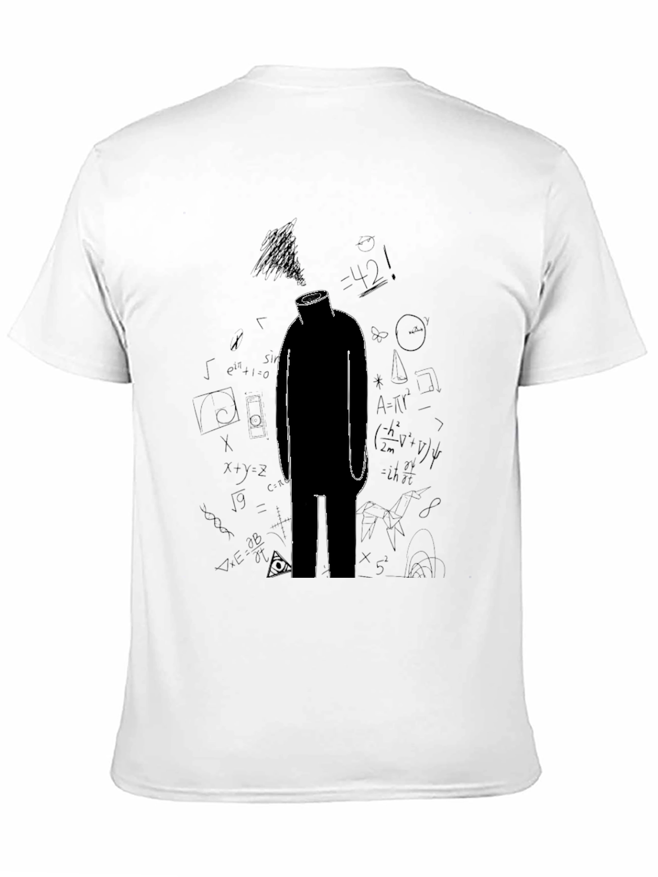 Abstract Math T-Shirt - Black Graphic Tee