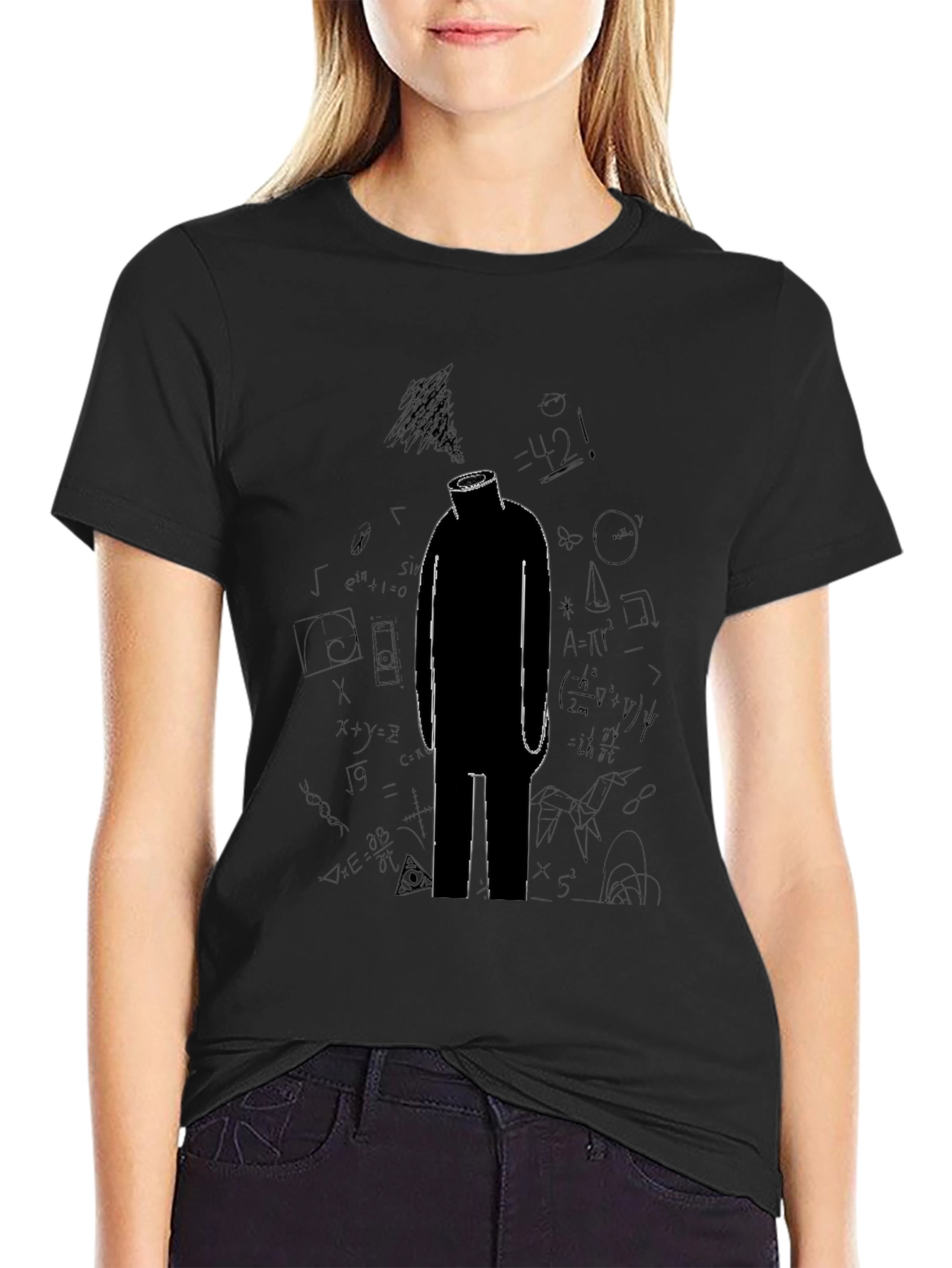 Abstract Math T-Shirt - Black Graphic Tee