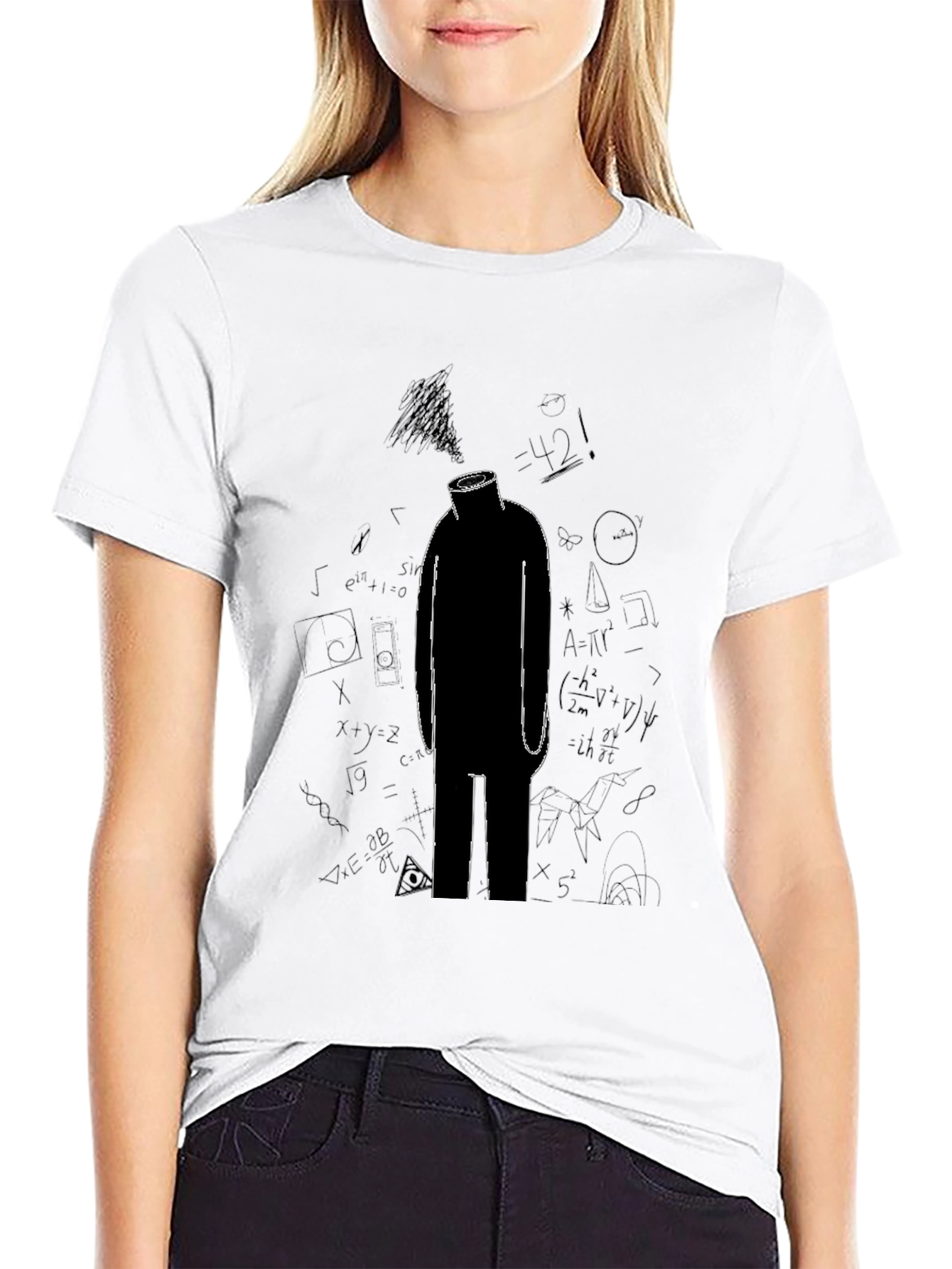 Abstract Math T-Shirt - Black Graphic Tee