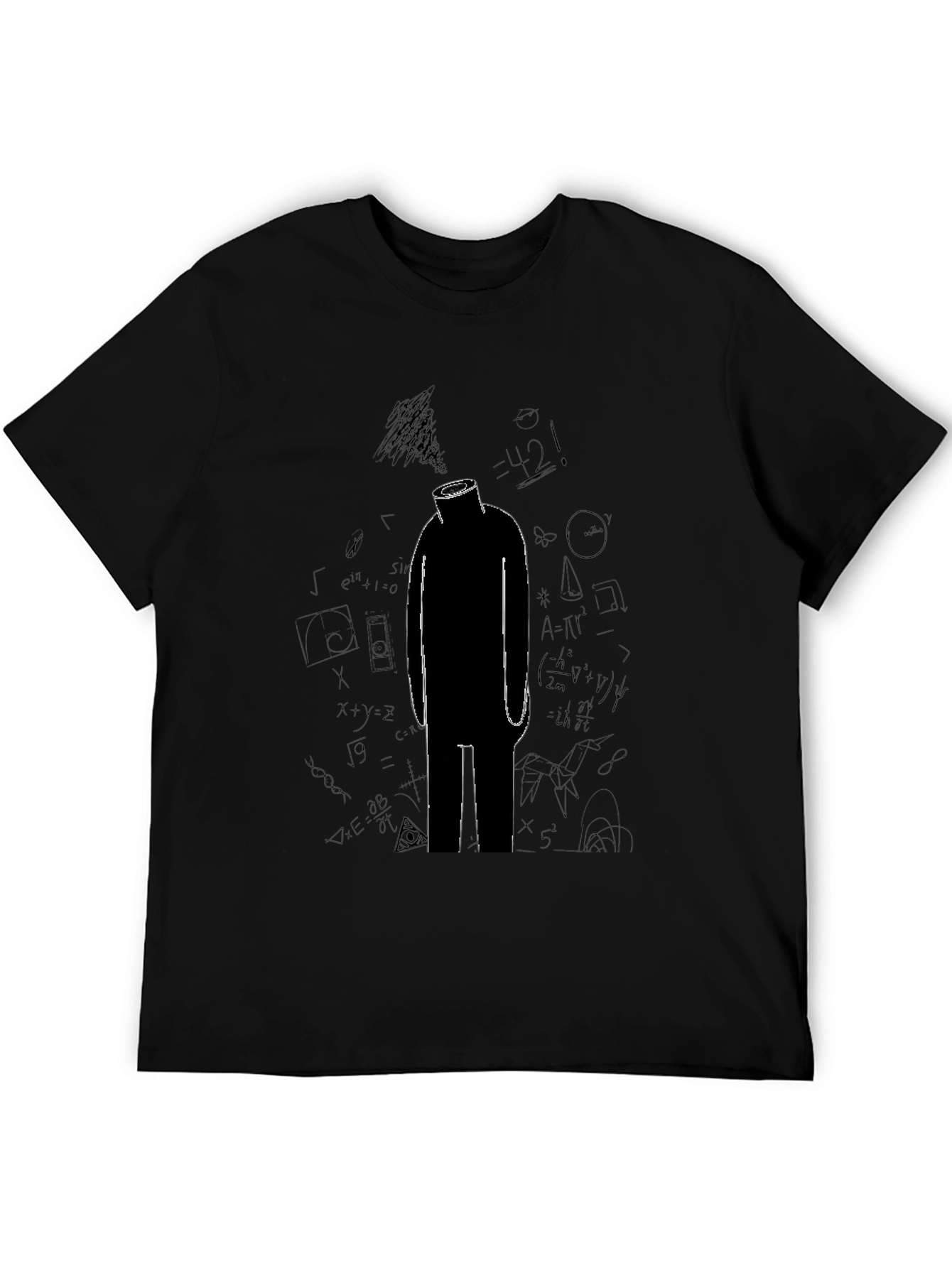 Abstract Math T-Shirt - Black Graphic Tee