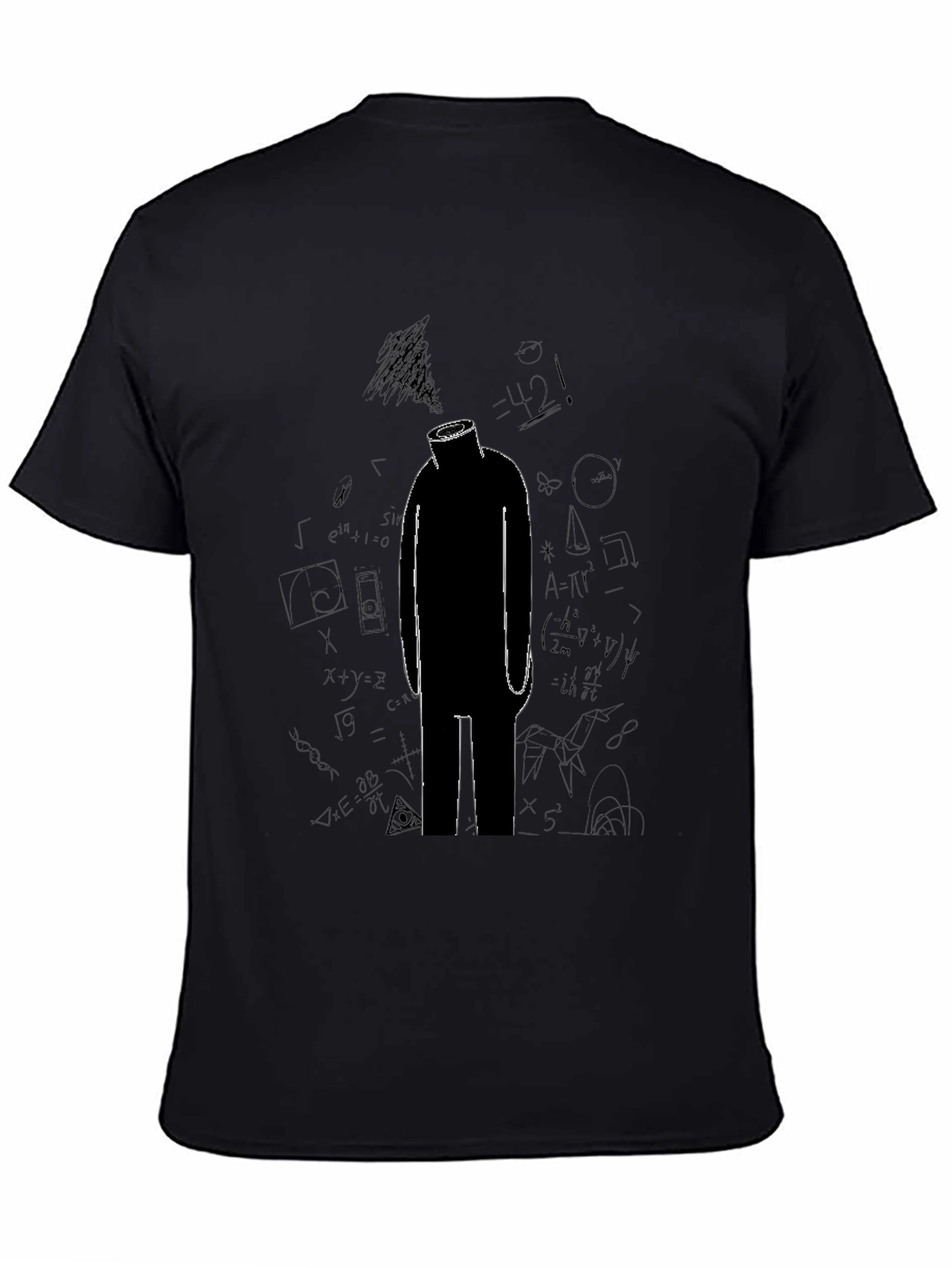 Abstract Math T-Shirt - Black Graphic Tee