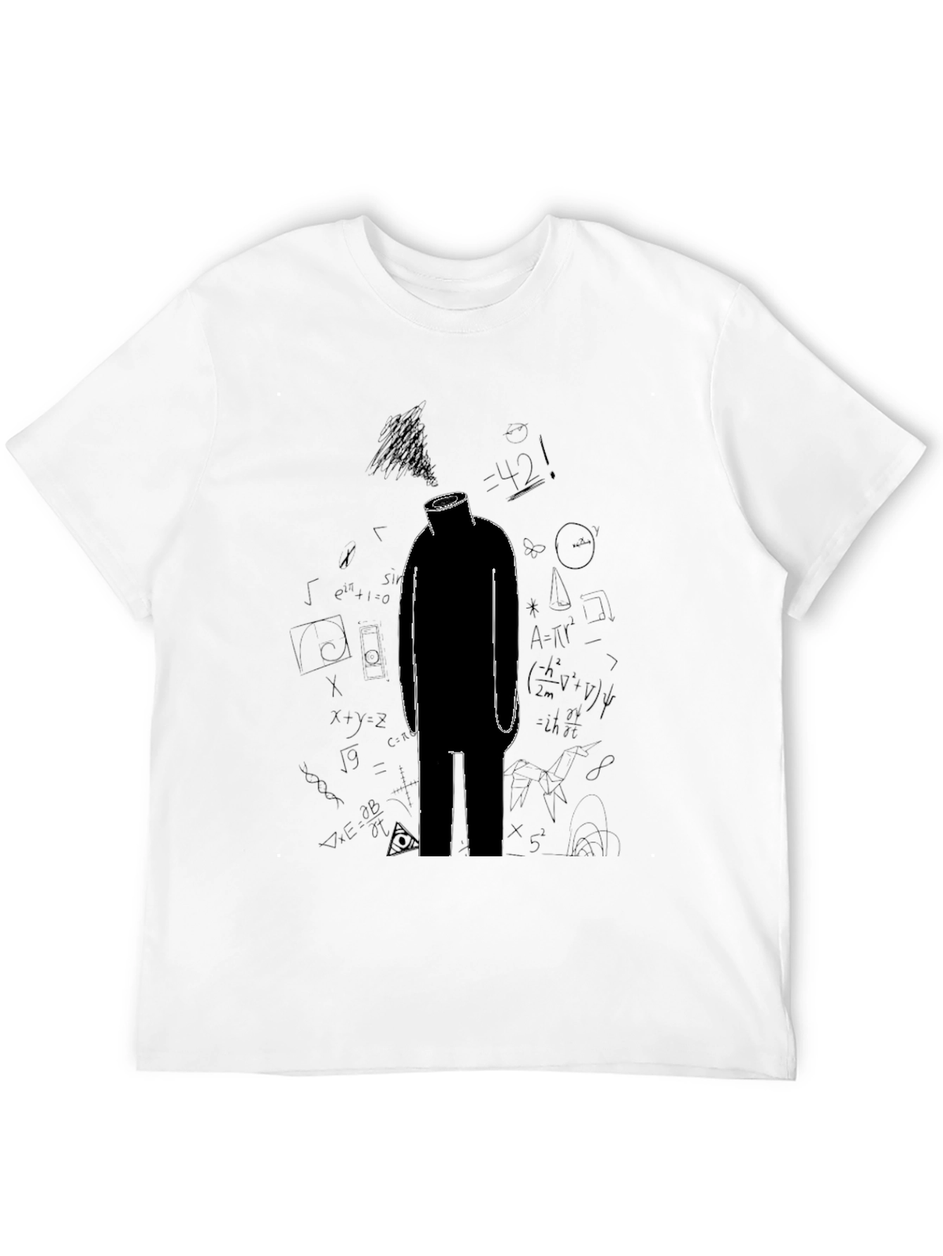 Abstract Math T-Shirt - Black Graphic Tee